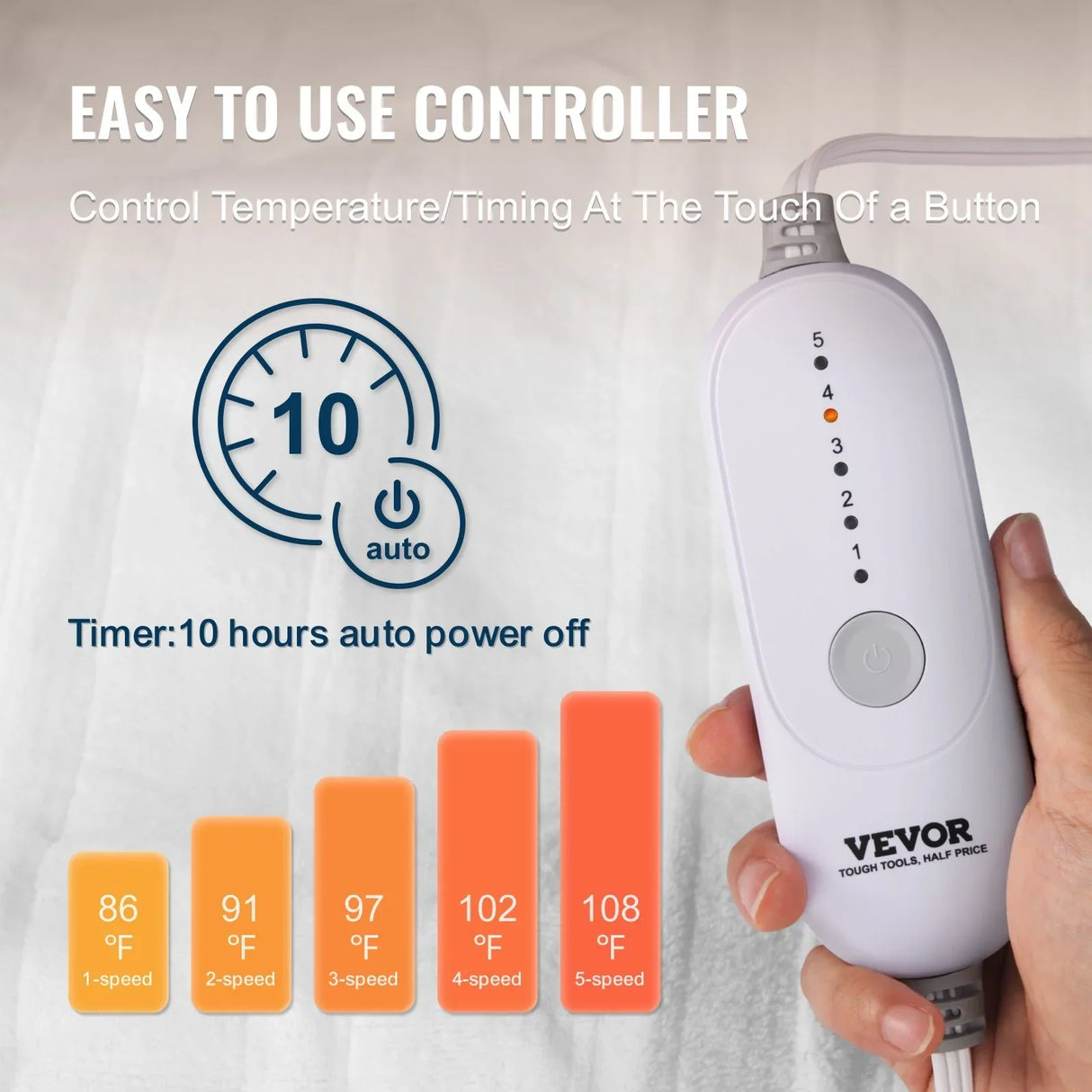 King Heated Electric Coral Fleece Mattress Pad Auto Off - Omega Lifestyles