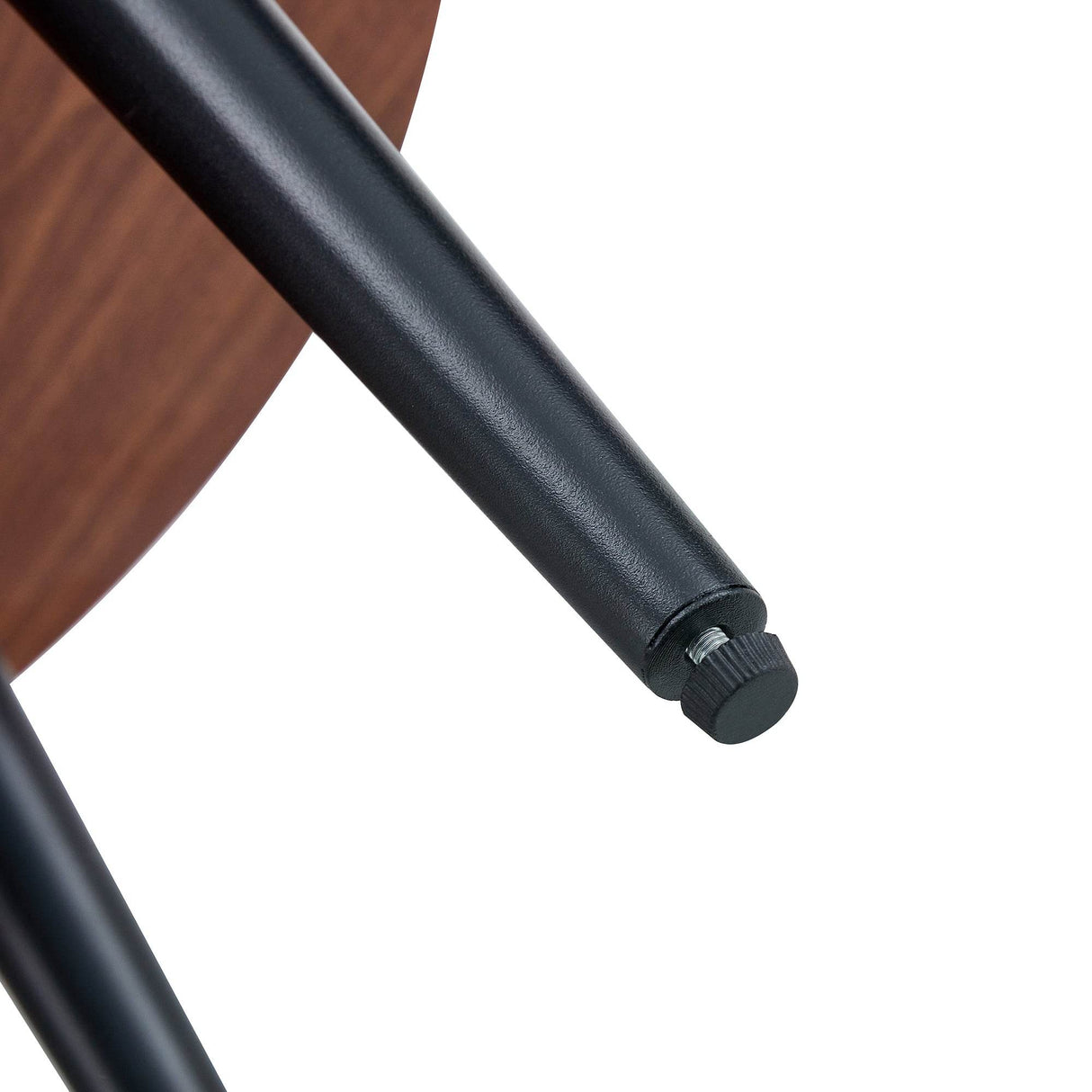 Modern Round MDF And Metal Walnut Coffee Table - Sleep Galleria