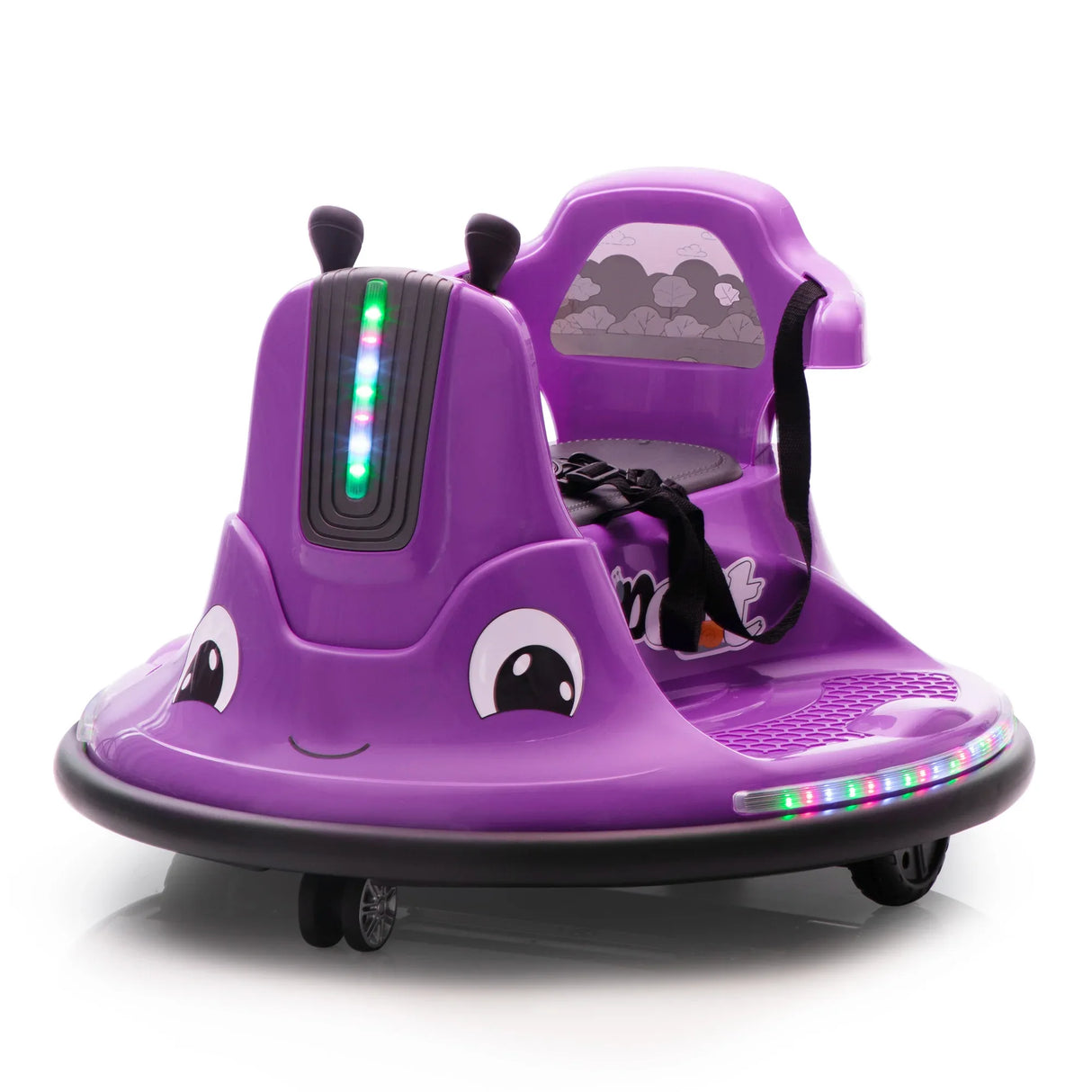 12V Snail-Shaped Kids Electric Remote Control Bumper Car - Omega Lifestyles