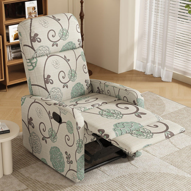 Manual Recliner Chair With Adjustable Backrest And Plush Upholstery - Omega Lifestyles