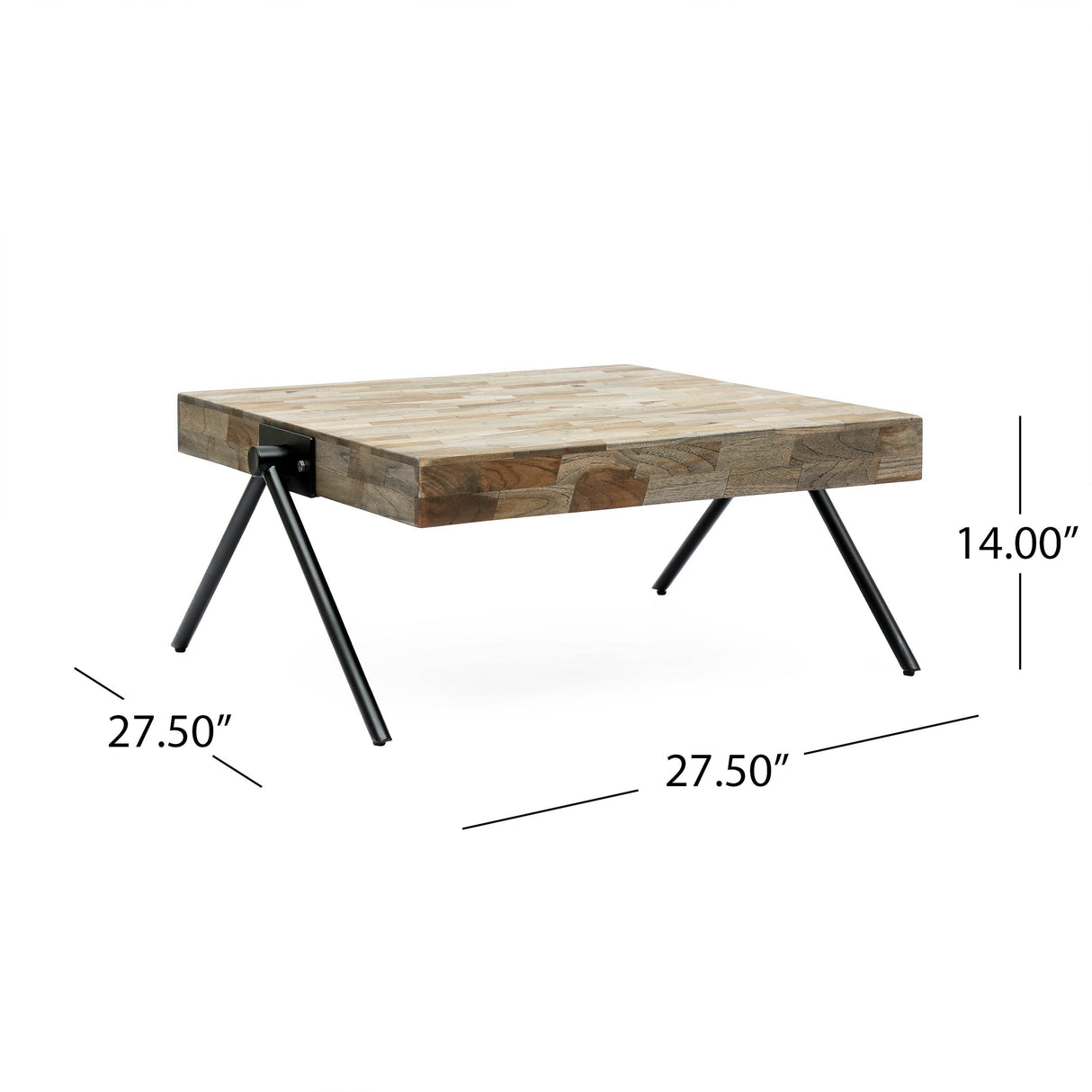 Handcrafted Mango Wood Metal Frame Coffee Table - Sleep Galleria