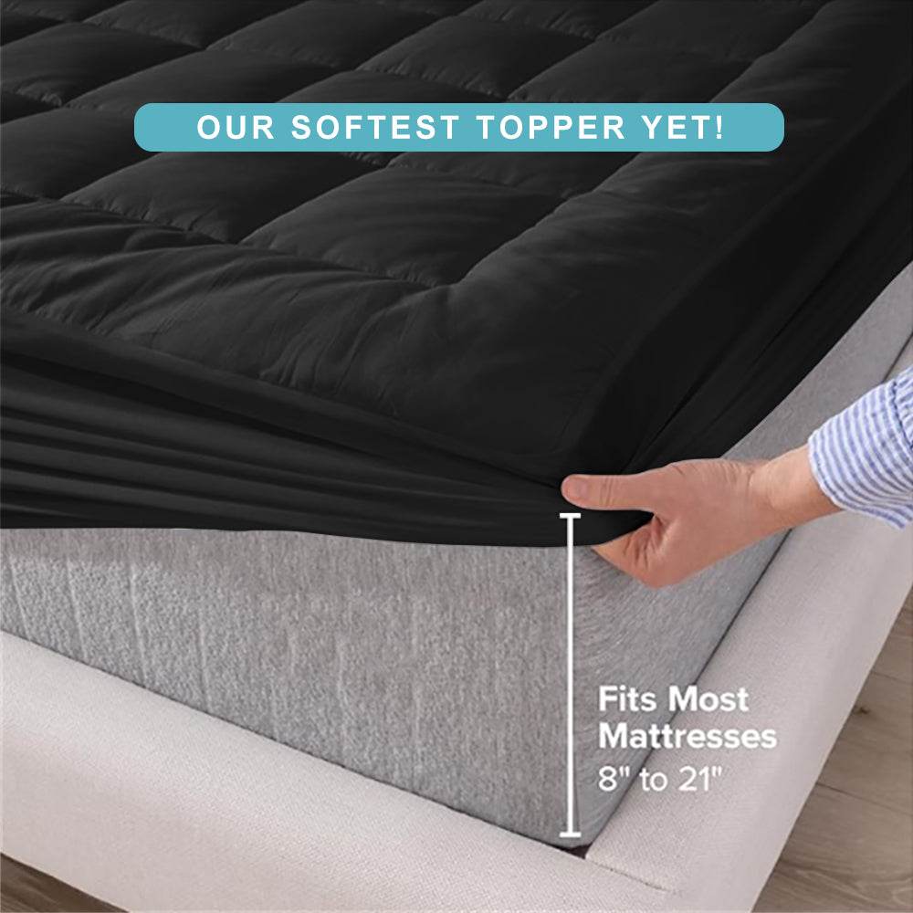 Plush 450g Cotton Quilted Queen Mattress Pad - Sleep Galleria