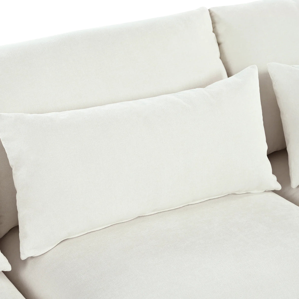 U-Shaped Modular 6-Seat Linen Blend Sofa With Ottomans - Omega Lifestyles