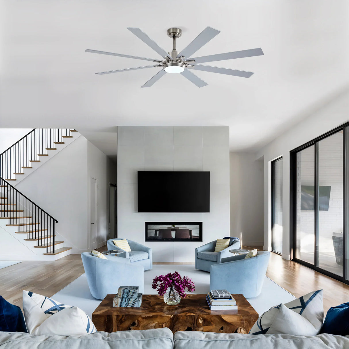 72-Inch Remote Control Modern Dimmable LED Ceiling Fan - Omega Lifestyles