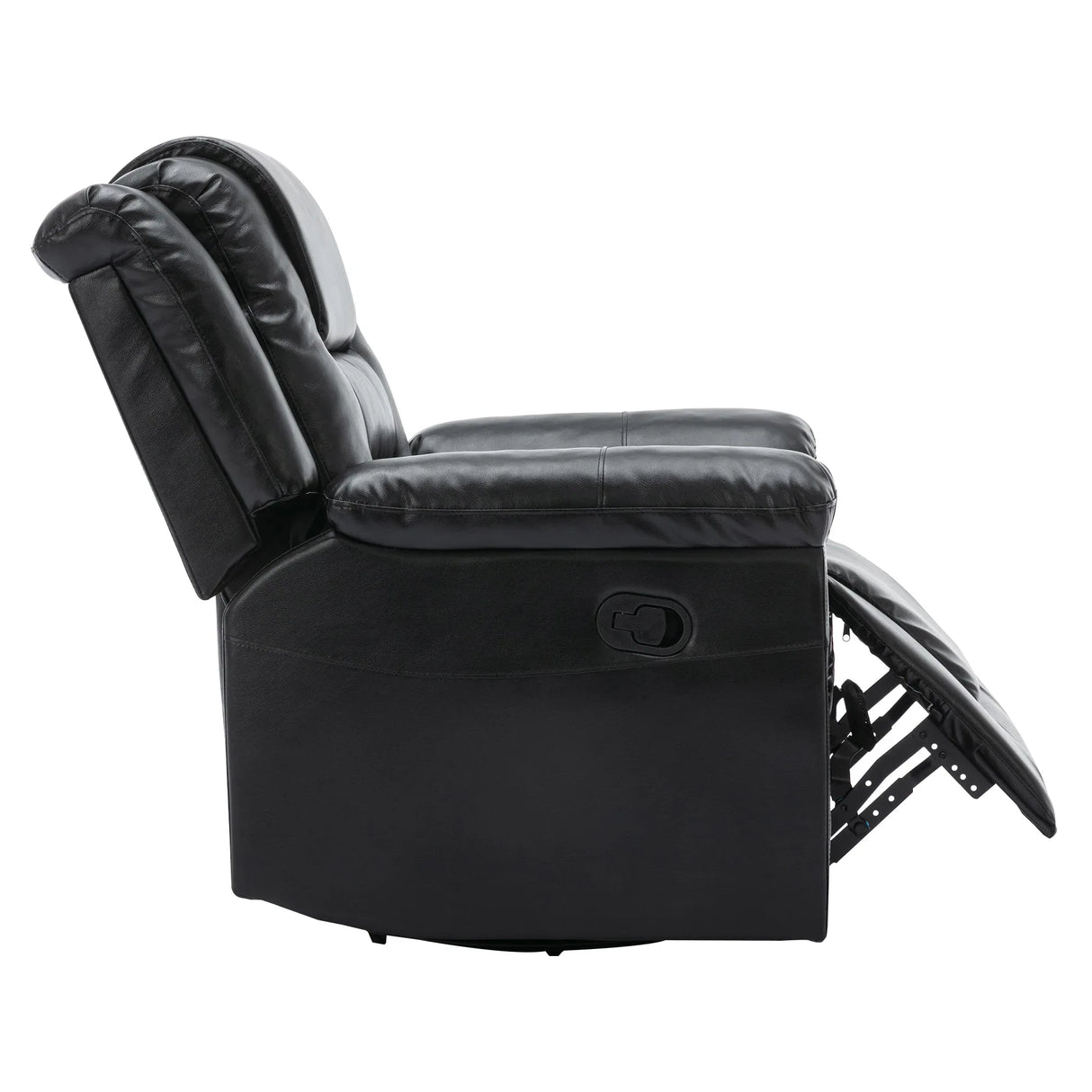 Manual Rocking 360-Degree Swivel Recliner Chair With PU Upholstery - Omega Lifestyles