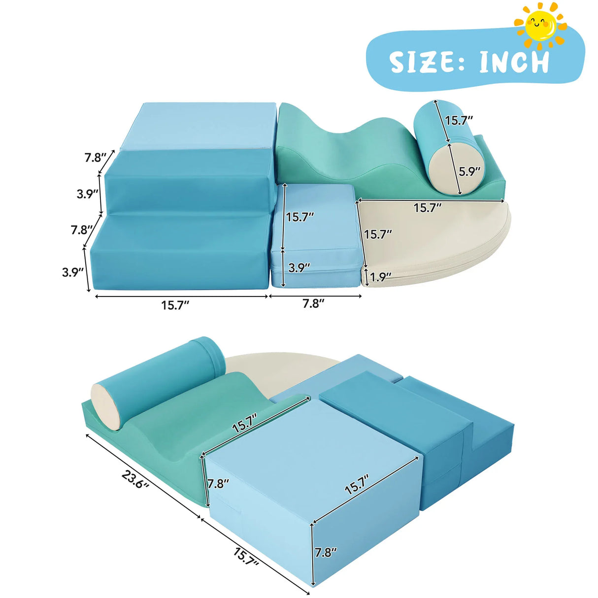 Indoor Soft Foam Climb And Crawl Playset For Kids - Omega Lifestyles