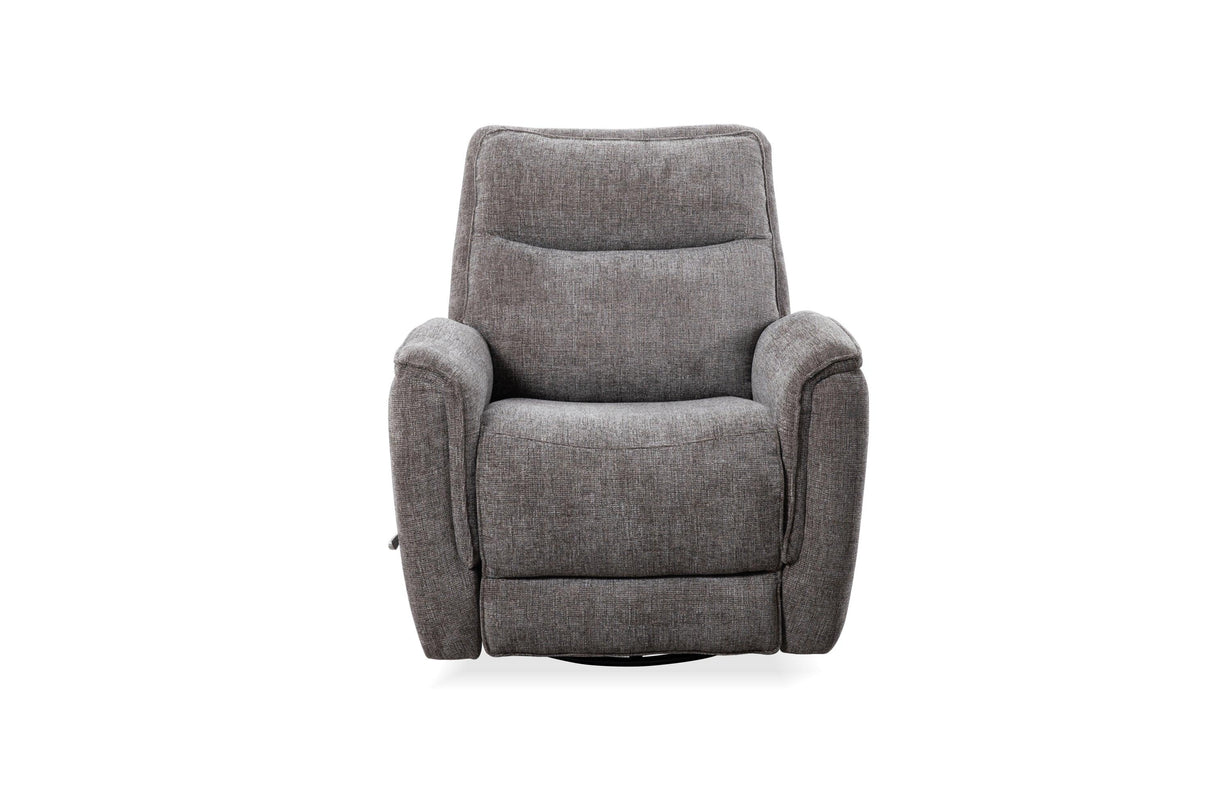 Manual Swivel Chenille Fabric Recliner With Chrome Lever - Omega Lifestyles