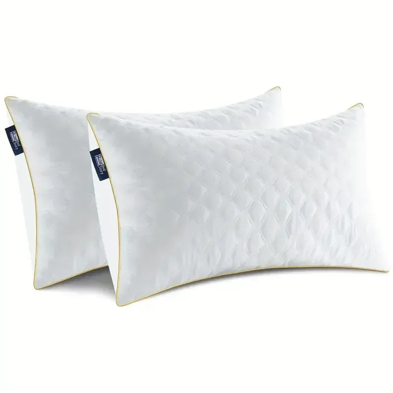 Set Of 2 Soft Hypoallergenic Neck Support Pillows Queen - Omega Lifestyles