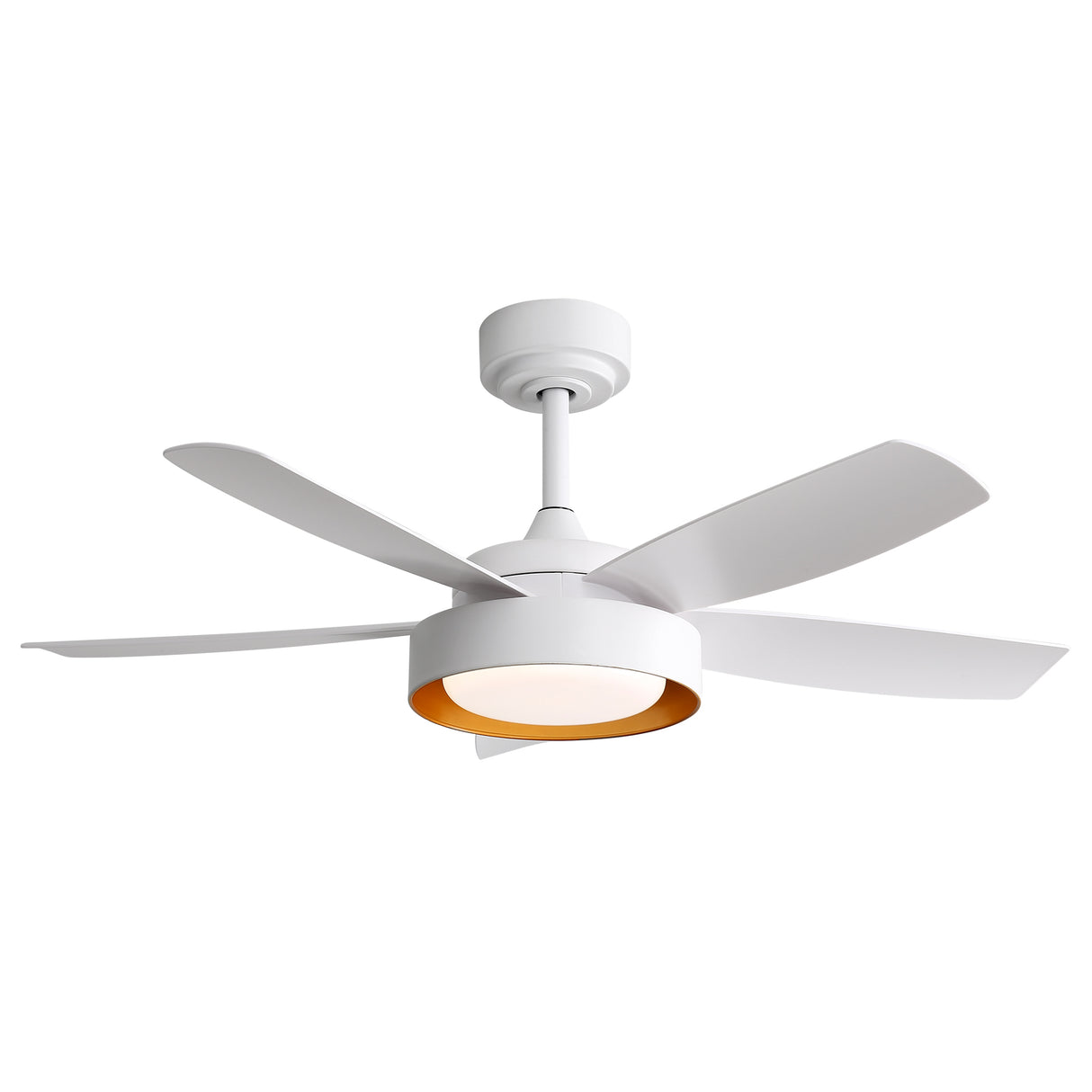 42-Inch White Remote Control Dimmable LED Ceiling Fan