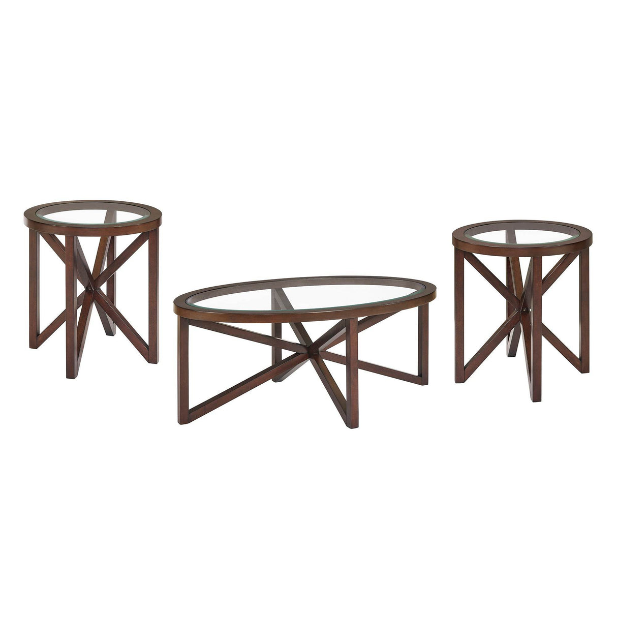 Modern Round Tempered Glass Top Coffee Table - Sleep Galleria