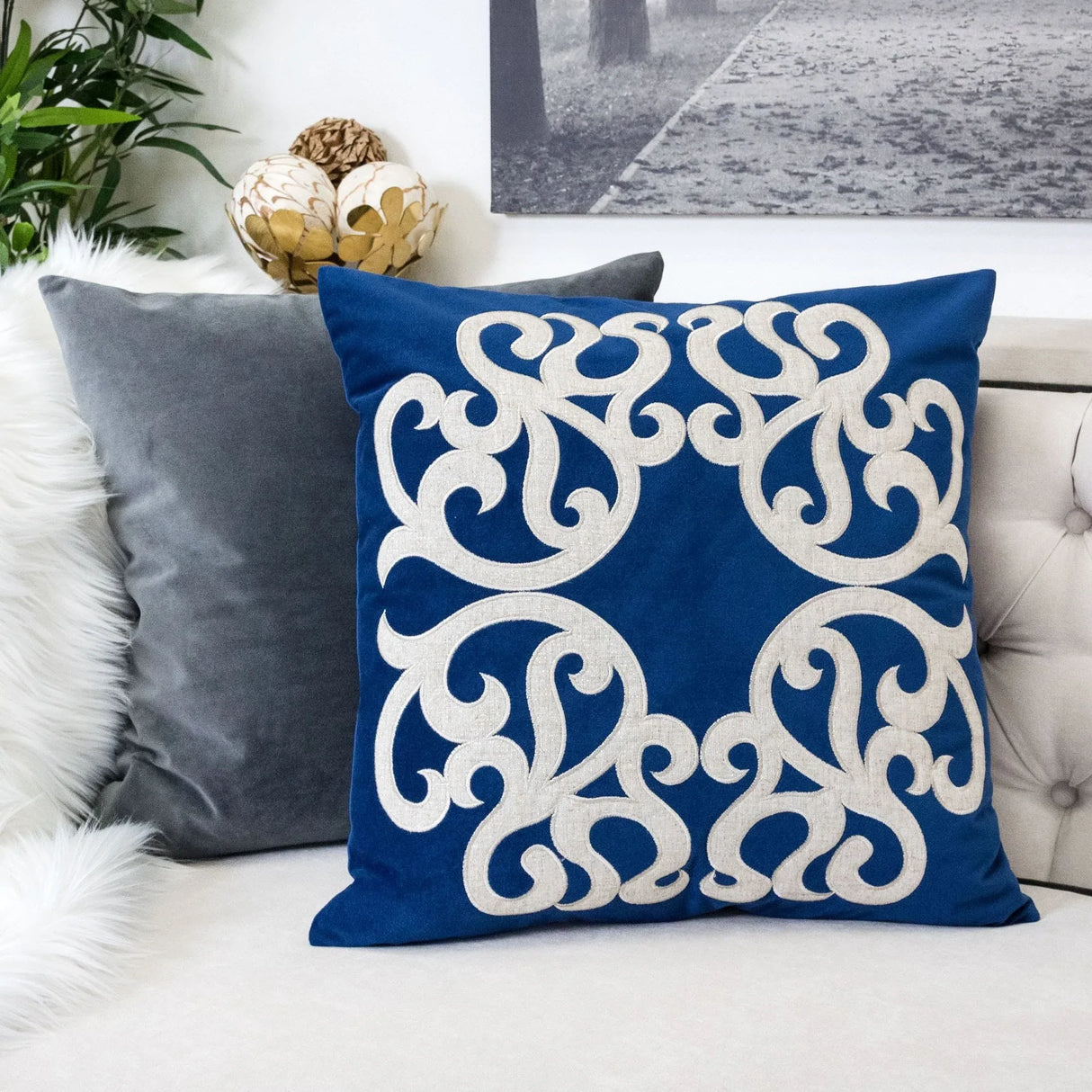 Polyester Velvet Decorative 20x20 Inch Pillowcase Cover - Omega Lifestyles