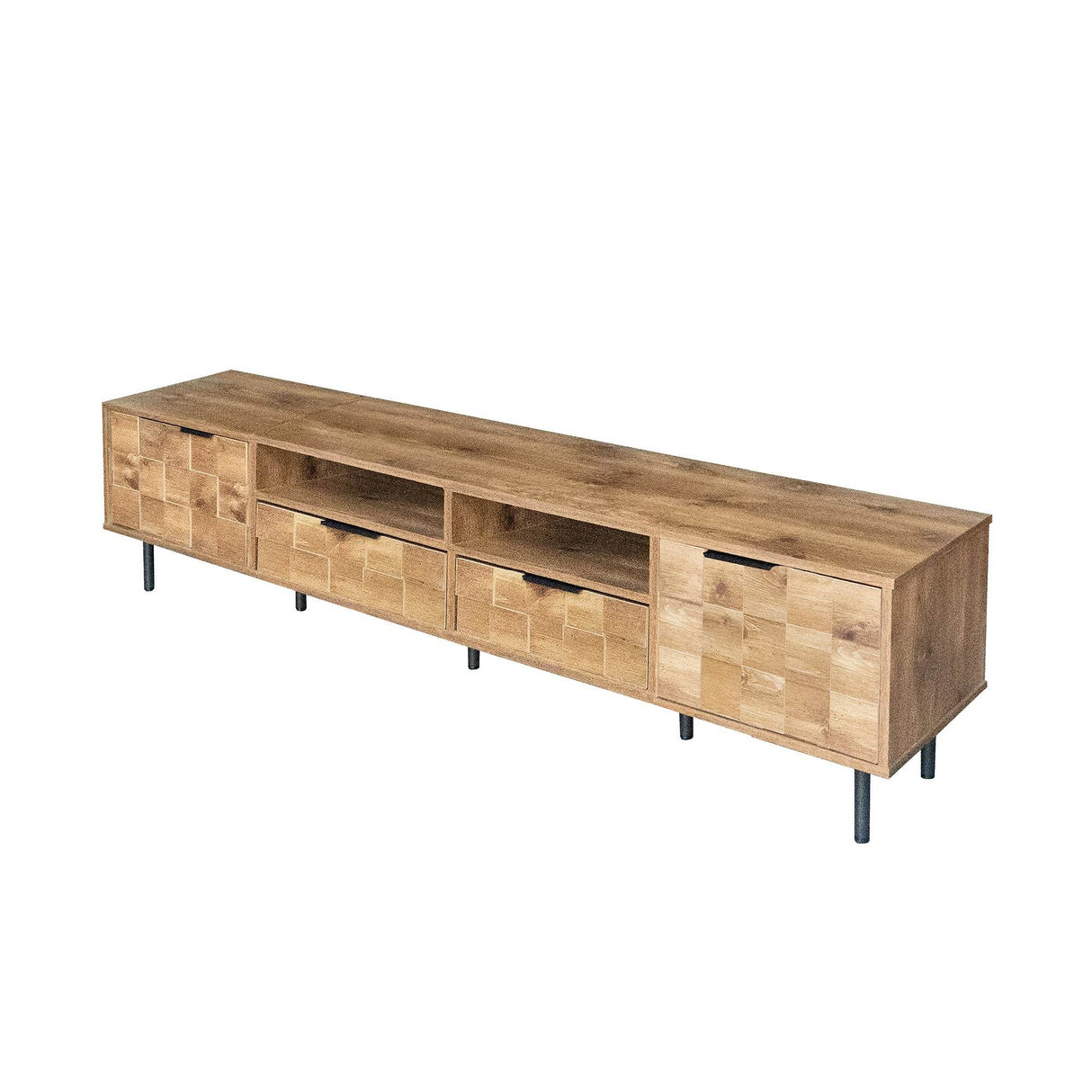 Mid Century Modern TV Stand With Storage Drawers - Sleep Galleria