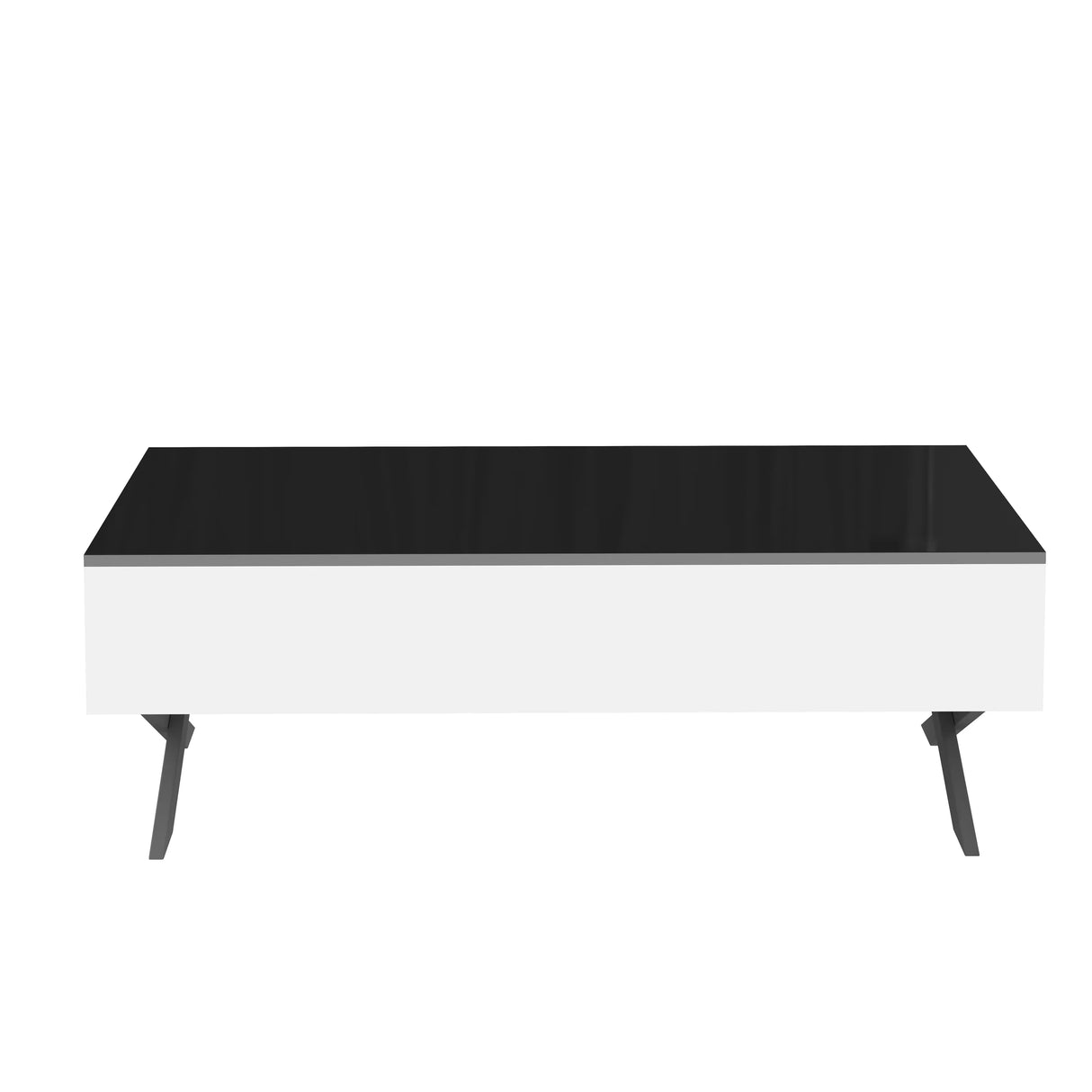 Rectangular Mirrored Coffee Table With Metal Base Storage - Omega Lifestyles