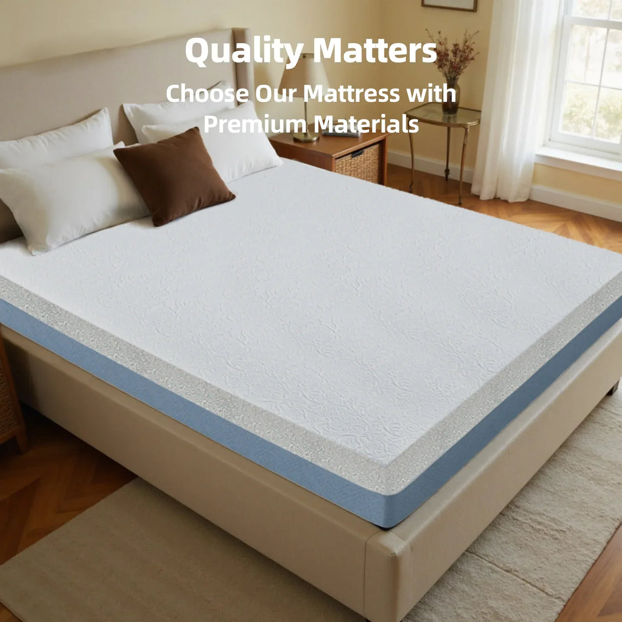 Medium 10-Inch Copper-Infused Foam King Mattress - Omega Lifestyles