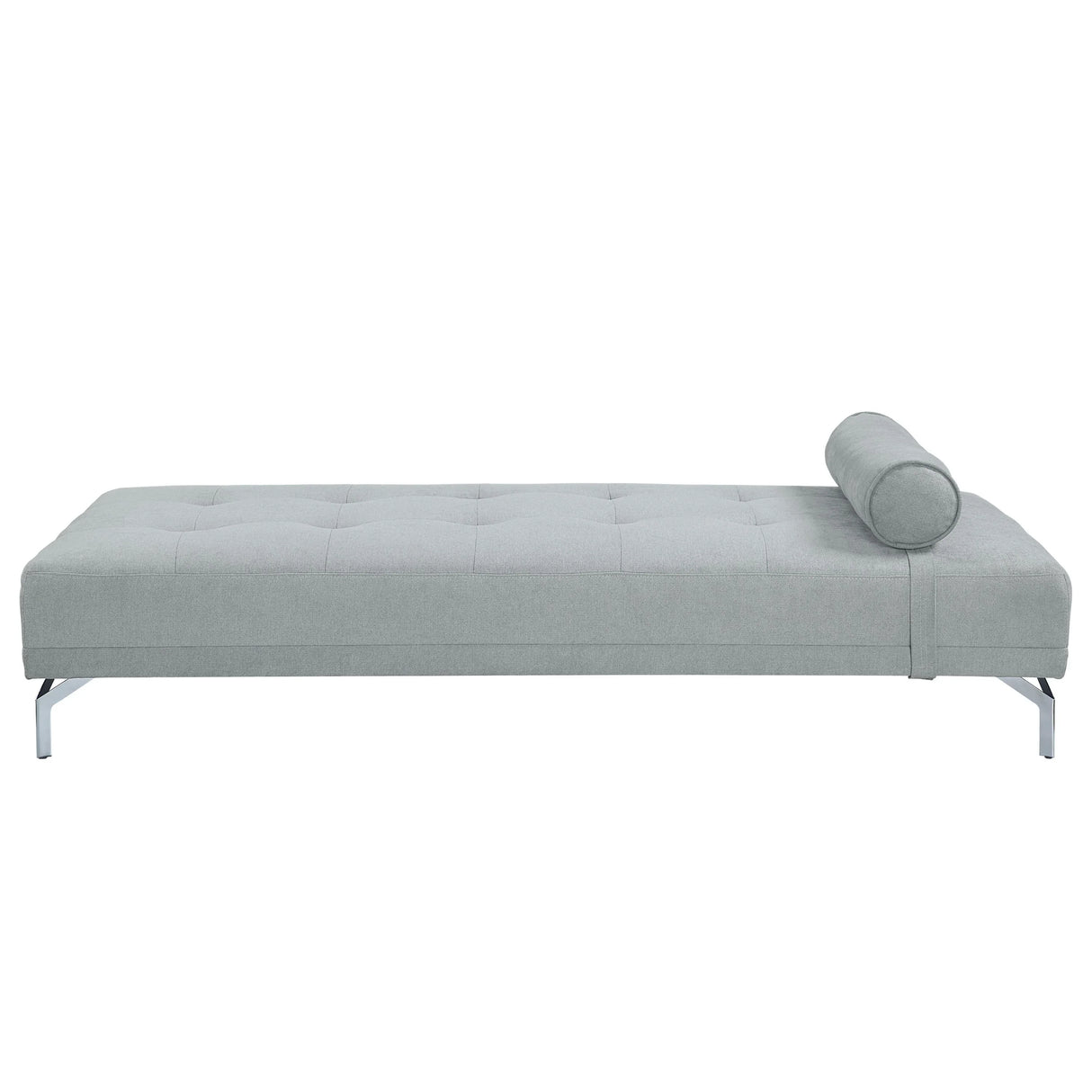 Gray Melange Velvet Plush Sofa Bed With Pillow - Omega Lifestyles