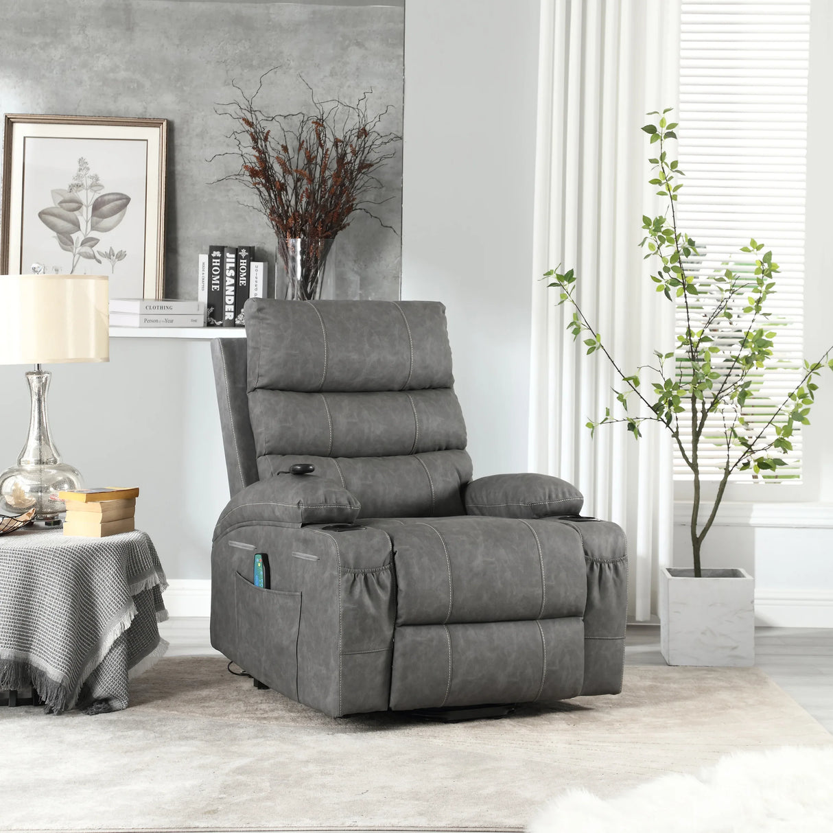 Electric Power Lift Recliner Chair With Massage Heat - Omega Lifestyles