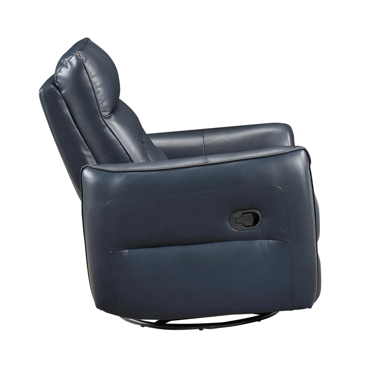 Top Grain Leather Swivel Recliner Chair With Wood Frame - Omega Lifestyles