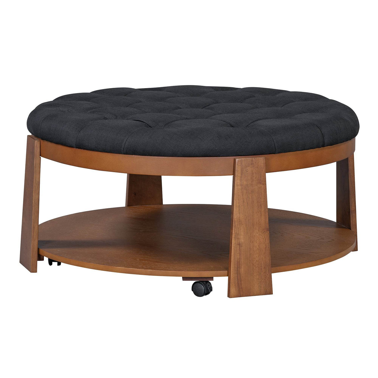 Modern Large Round Upholstered Ottoman Coffee Table - Sleep Galleria