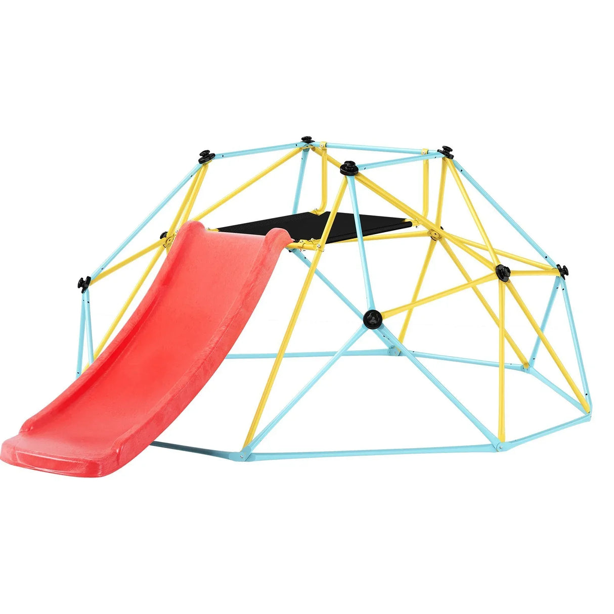 8FT Steel Kids Climbing Dome With Slide Playground - Omega Lifestyles
