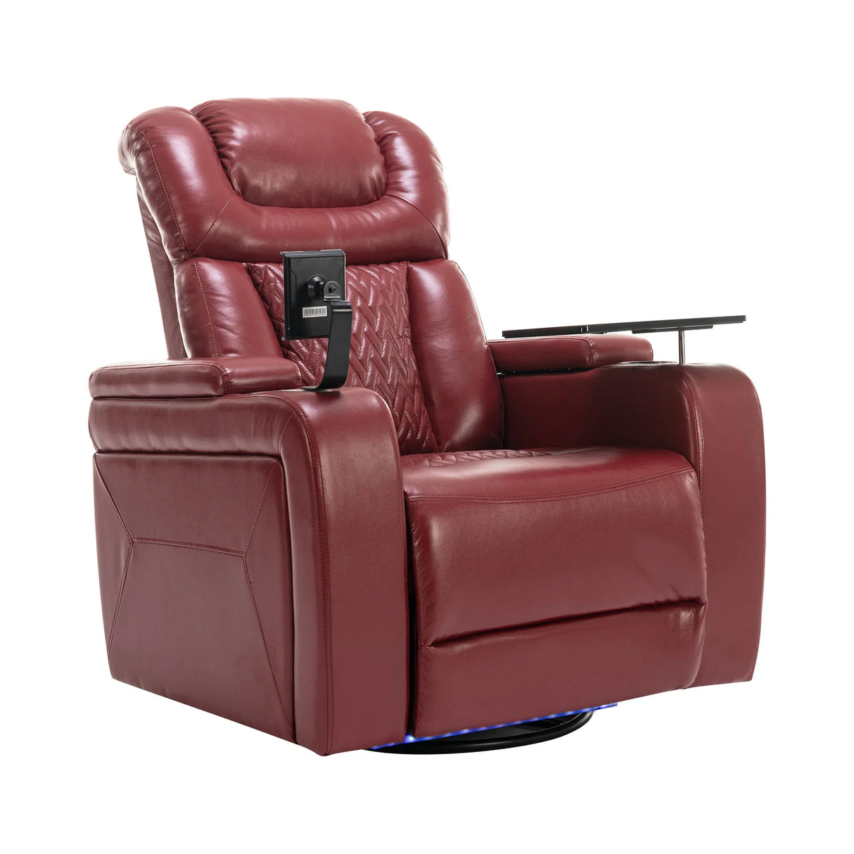 Power Recliner Chair PU Leather With USB Tray Table - Omega Lifestyles