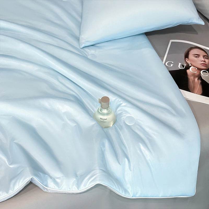 Cooling Blanket Cold Technology Bedding Summer Patchwork Quilts Soft Fashion INS Japan&Korean Green Cold Throws AB Side