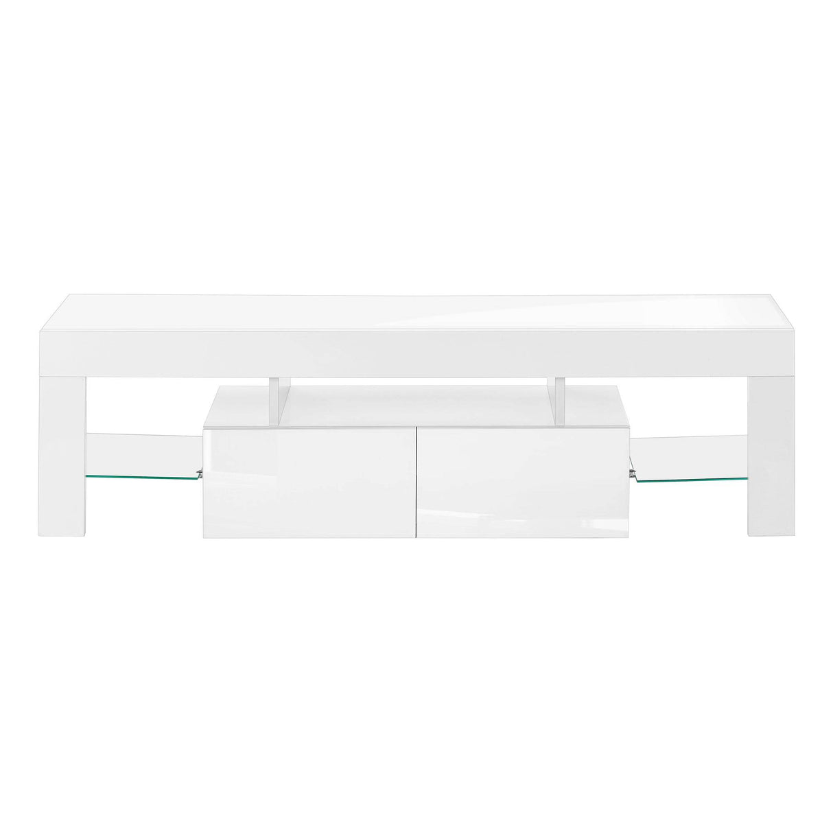 Modern Glossy White MDF TV Stand Console - Sleep Galleria