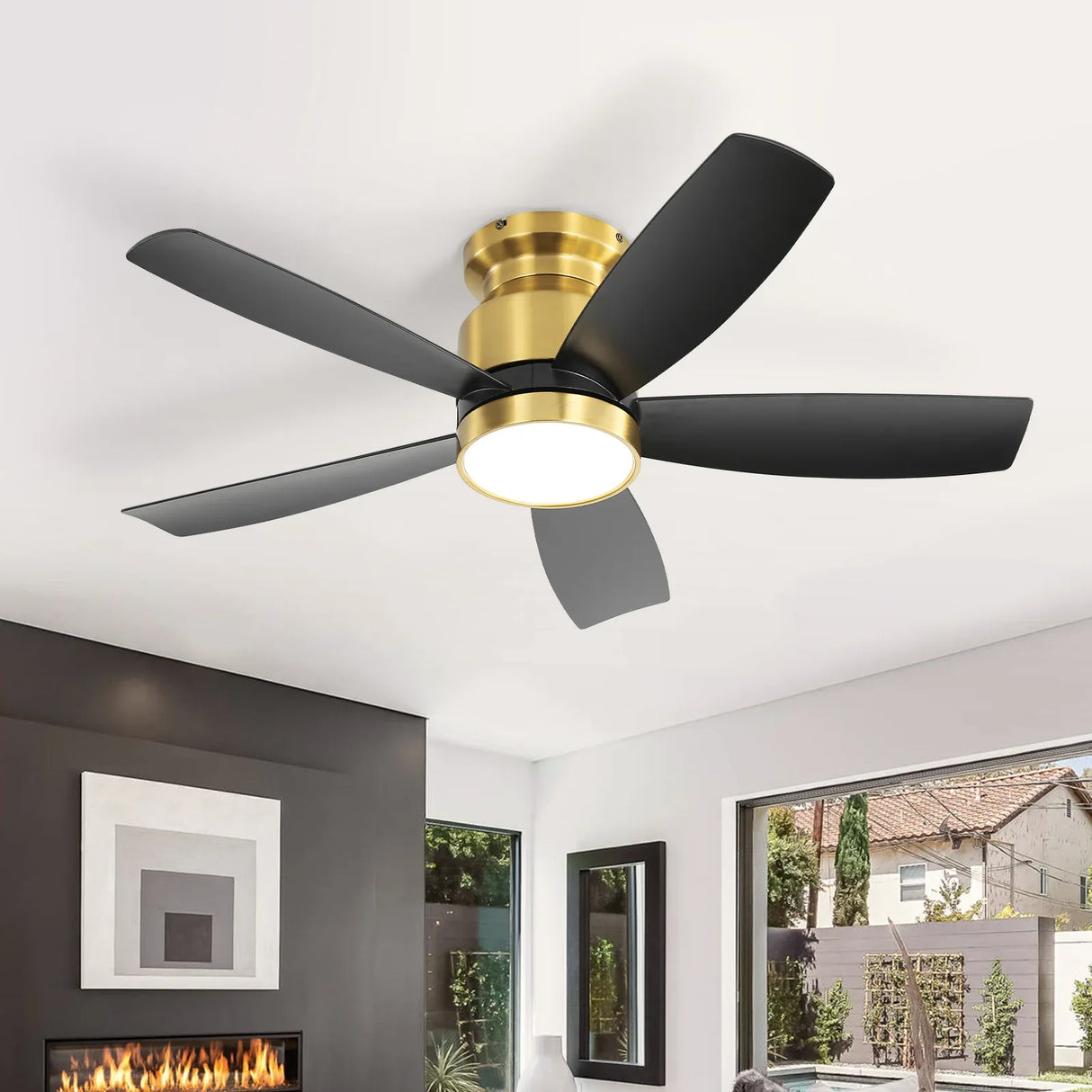 42-Inch Dimmable LED Remote Control Ceiling Fan - Omega Lifestyles