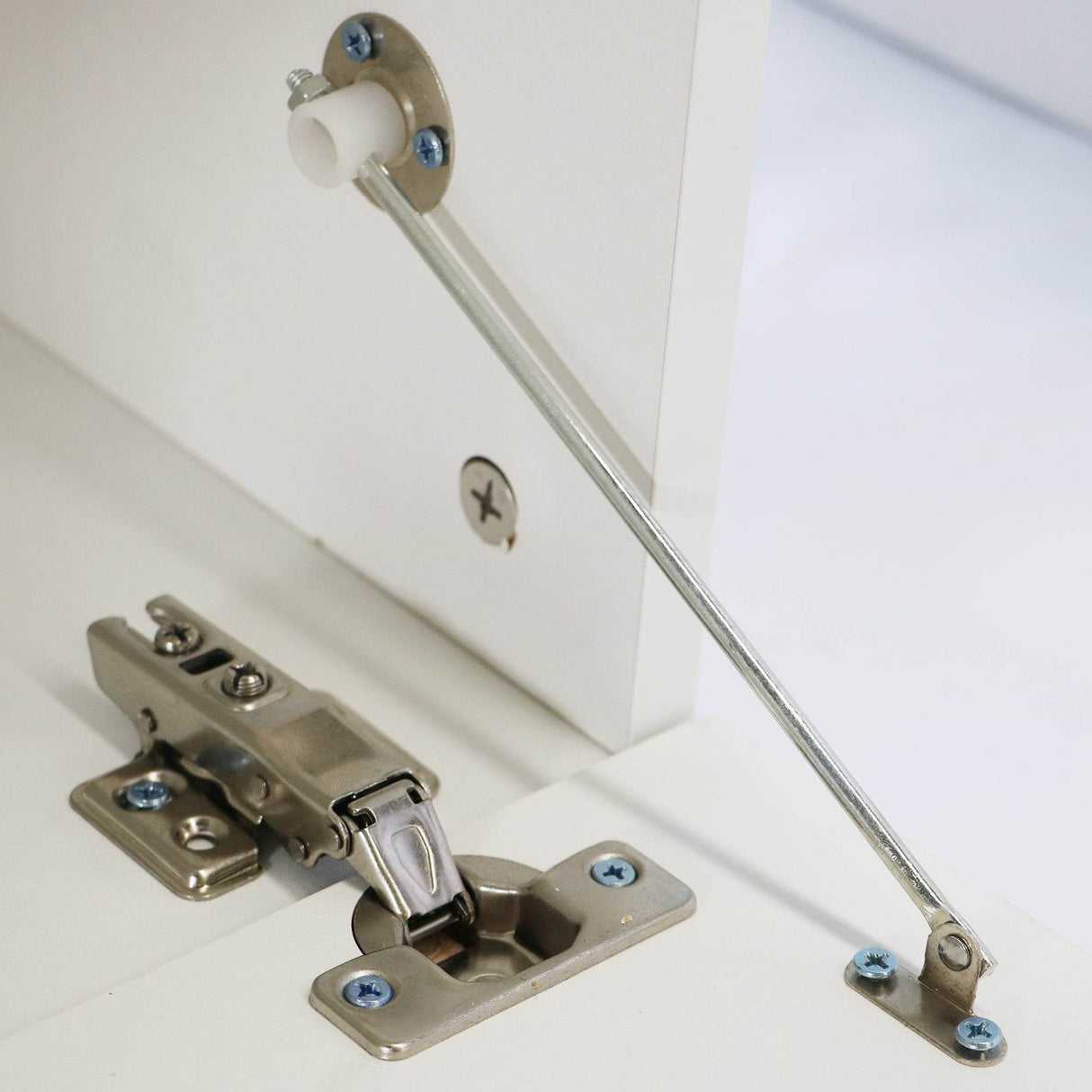 White Particle Board TV Stand With LED Lighting - Sleep Galleria