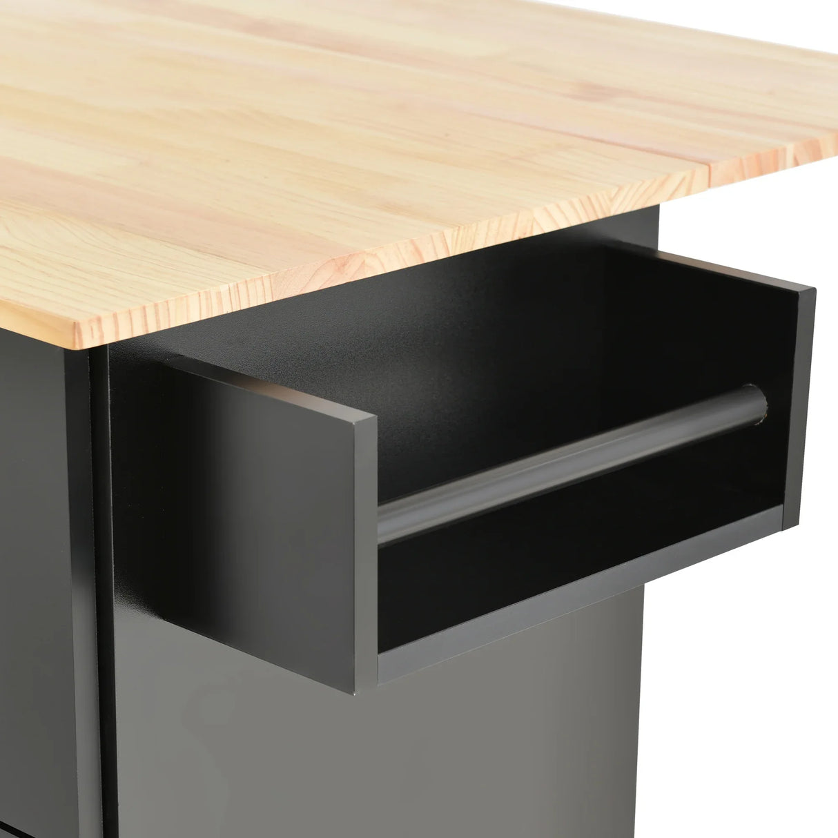 Rolling Mobile Kitchen Island With Solid Wood Top And Locking Wheels - Omega Lifestyles