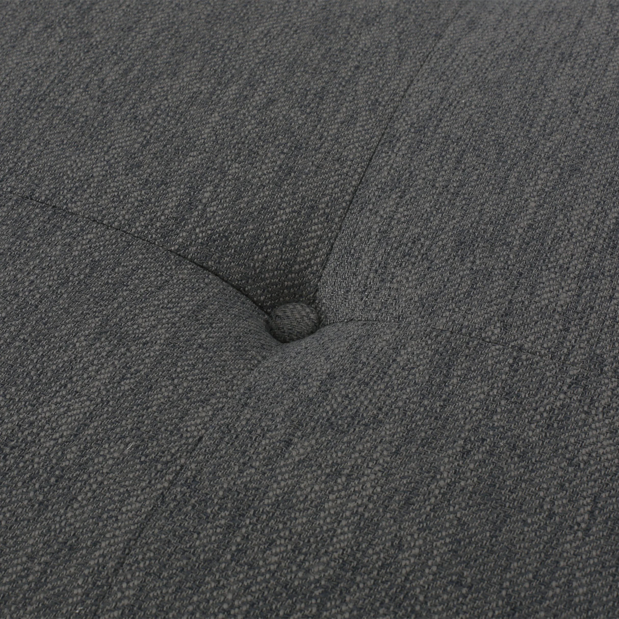 Mid-Century Button-Tufted Charcoal Fabric Chaise Lounge - Omega Lifestyles