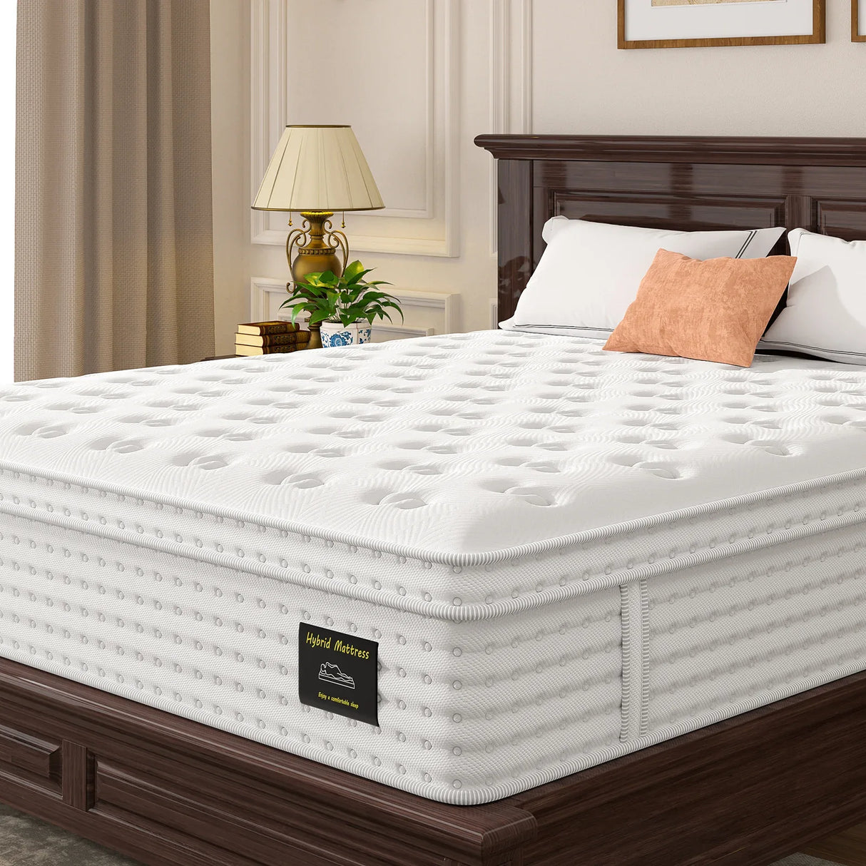 Medium 14-Inch Hybrid Memory Foam Pocket Spring King Mattress - Omega Lifestyles