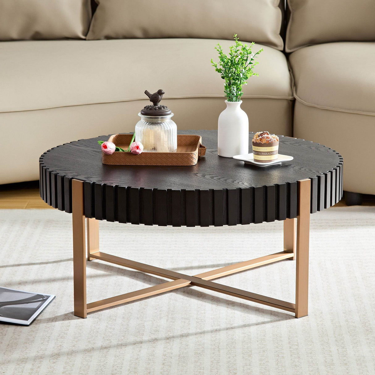 Modern Round 31.5-Inch MDF Wood Pedestal Table - Sleep Galleria