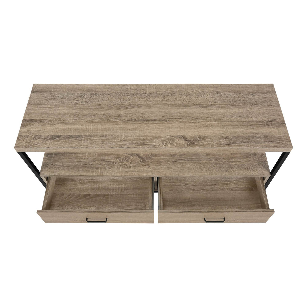 48-Inch Modern Taupe Wood Look TV Stand Console - Sleep Galleria