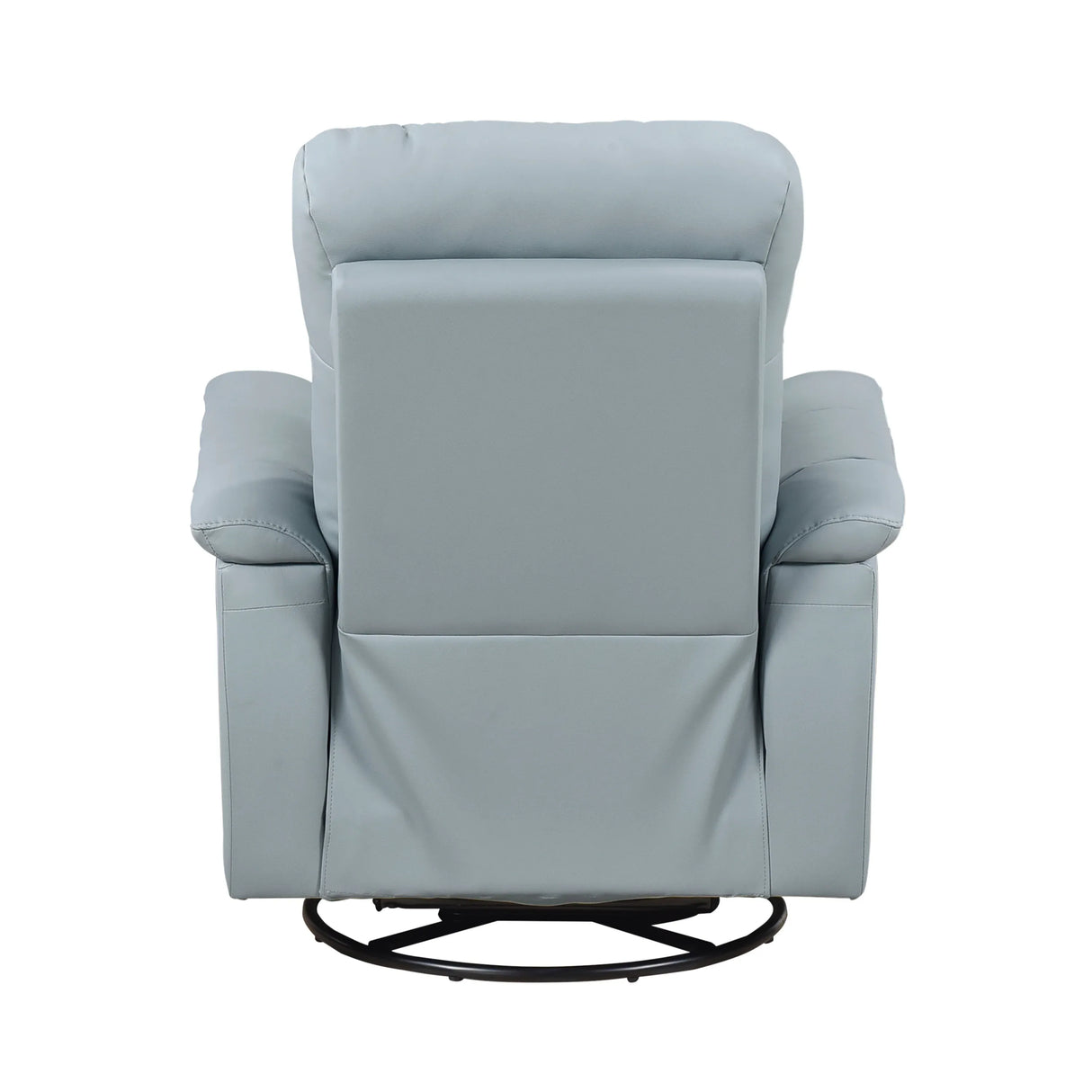 Blue Leather Upholstered Swivel Glider Reclining Chair - Omega Lifestyles