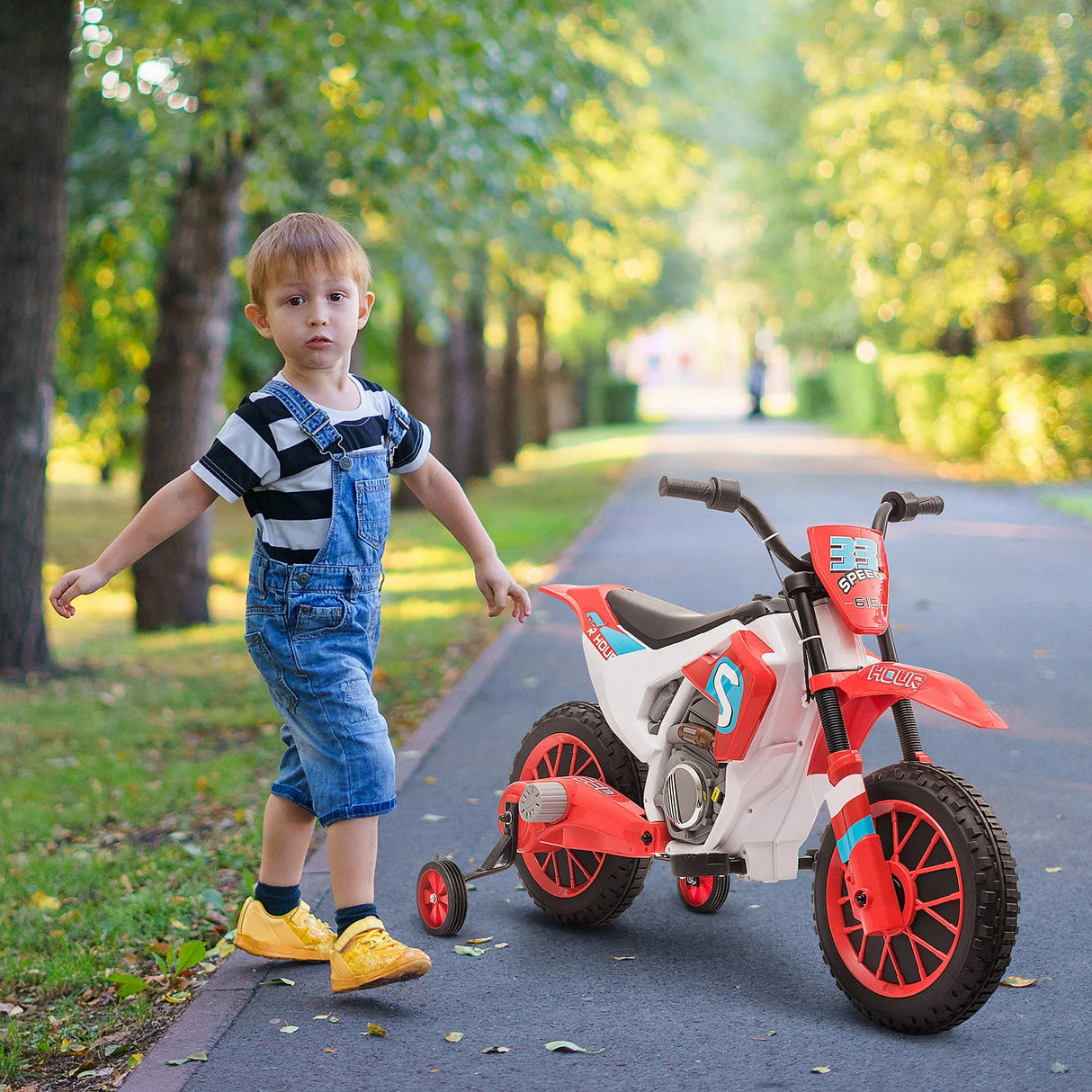 12V Battery-Powered Kids Electric Ride-On Motorcycle Bike - Omega Lifestyles