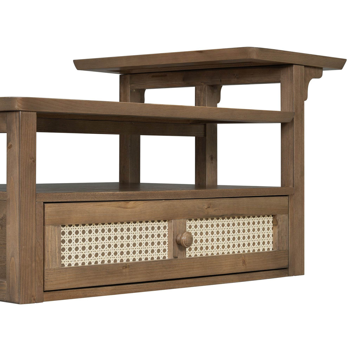 Modern Dark Brown MDF Coffee Table With Storage Drawer - Sleep Galleria