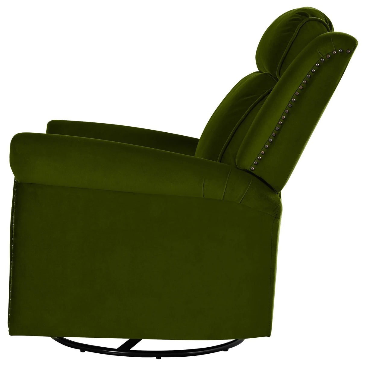 Modern Velvet Adjustable Backrest Swivel Recliner Chair - Omega Lifestyles