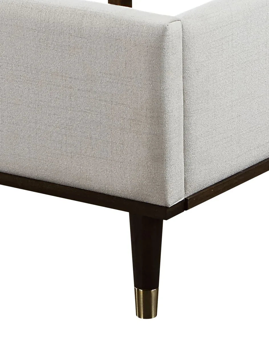 King Light Gray Fabric Upholstered Bed Frame - Omega Lifestyles