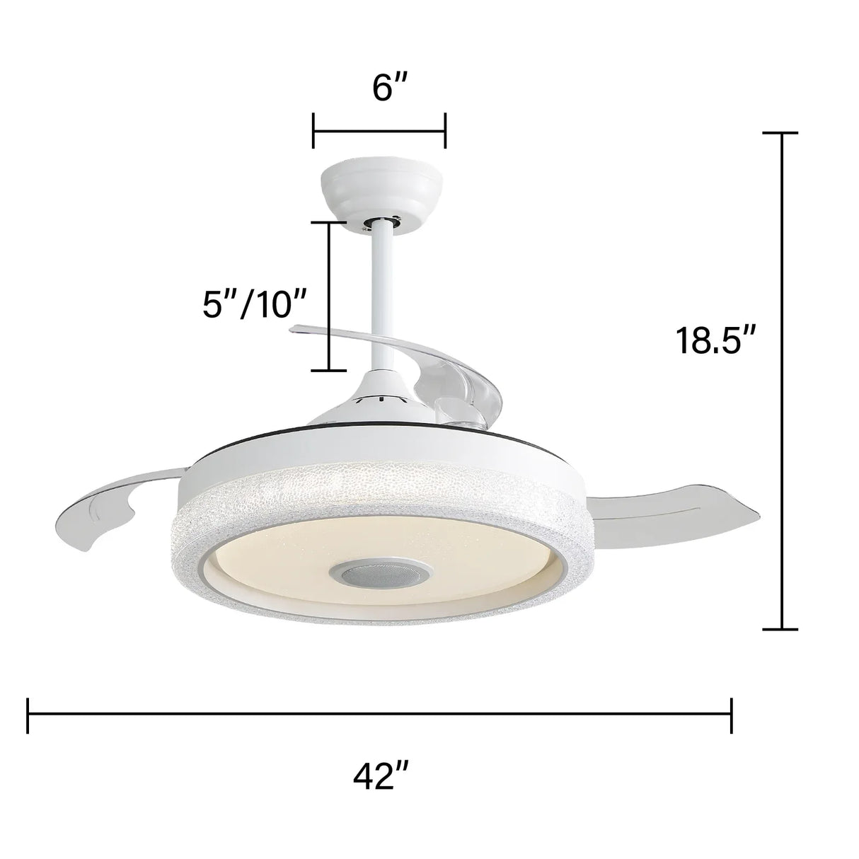42-Inch Modern RGB Remote Control Ceiling Fan - Omega Lifestyles