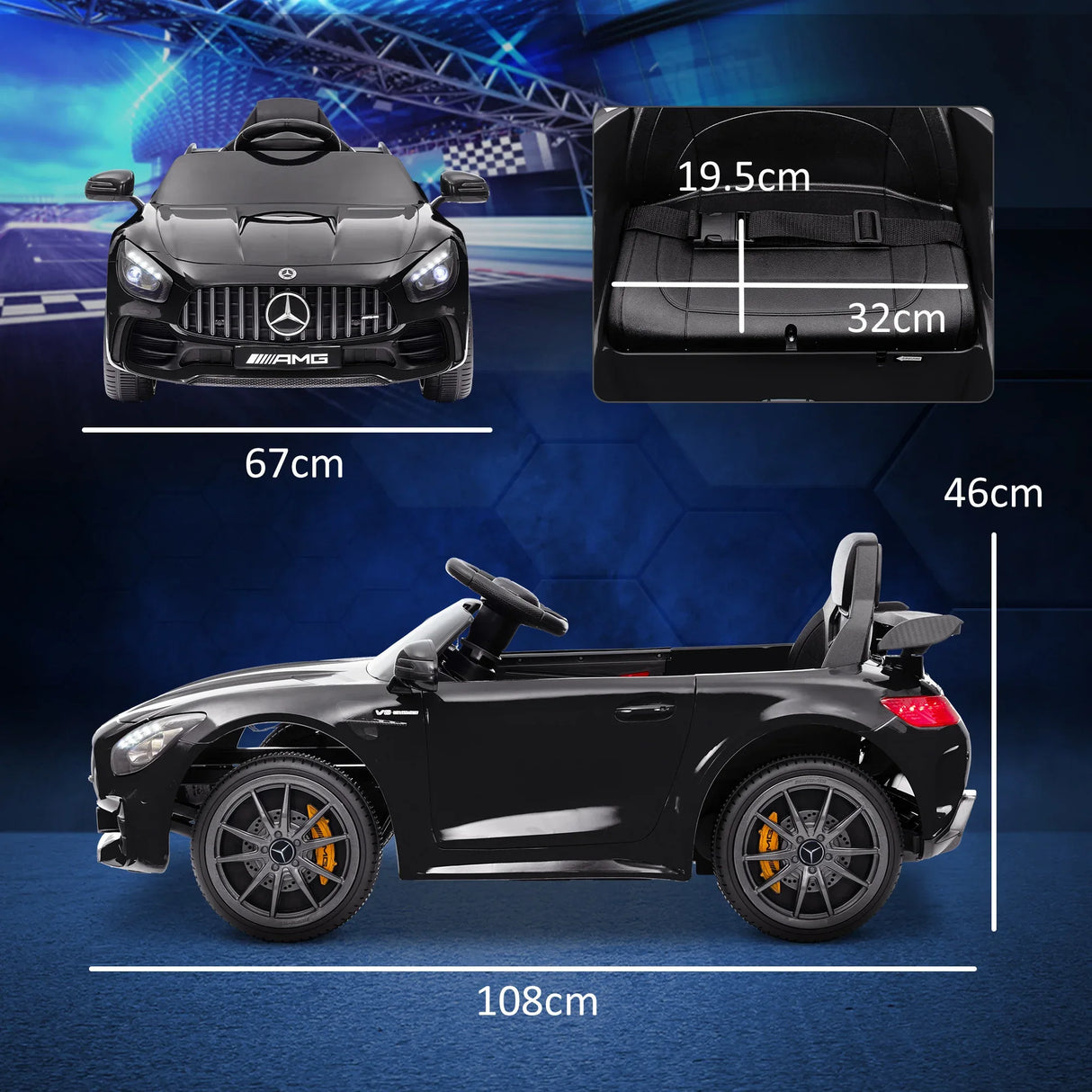 Licensed Mercedes-Benz 12V Kids Electric Ride On Car - Omega Lifestyles