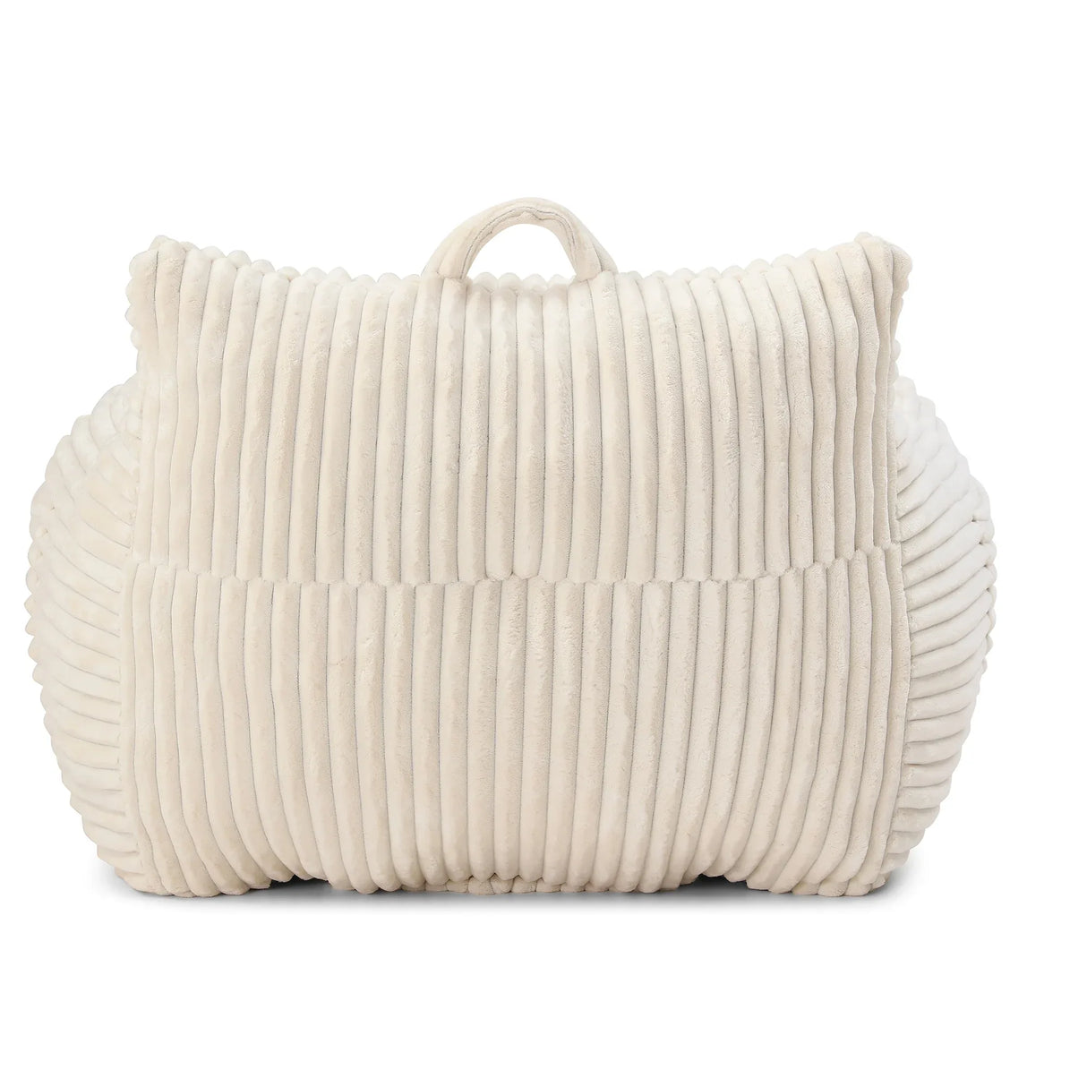 Giant Corduroy Bean Bag Chair With Armrests Footstool - Omega Lifestyles