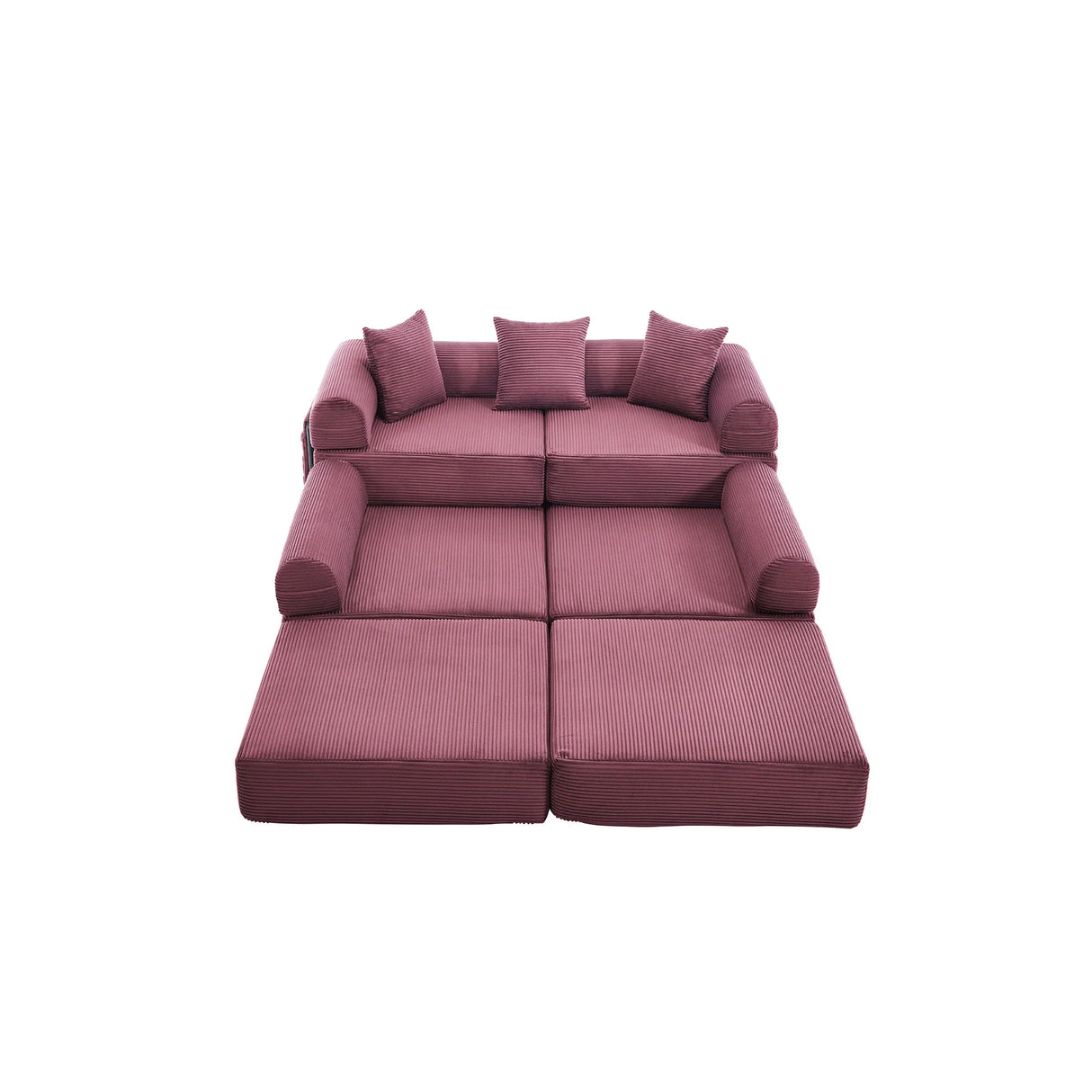 Convertible Corduroy Folding Memory Foam Sofa Bed - Omega Lifestyles