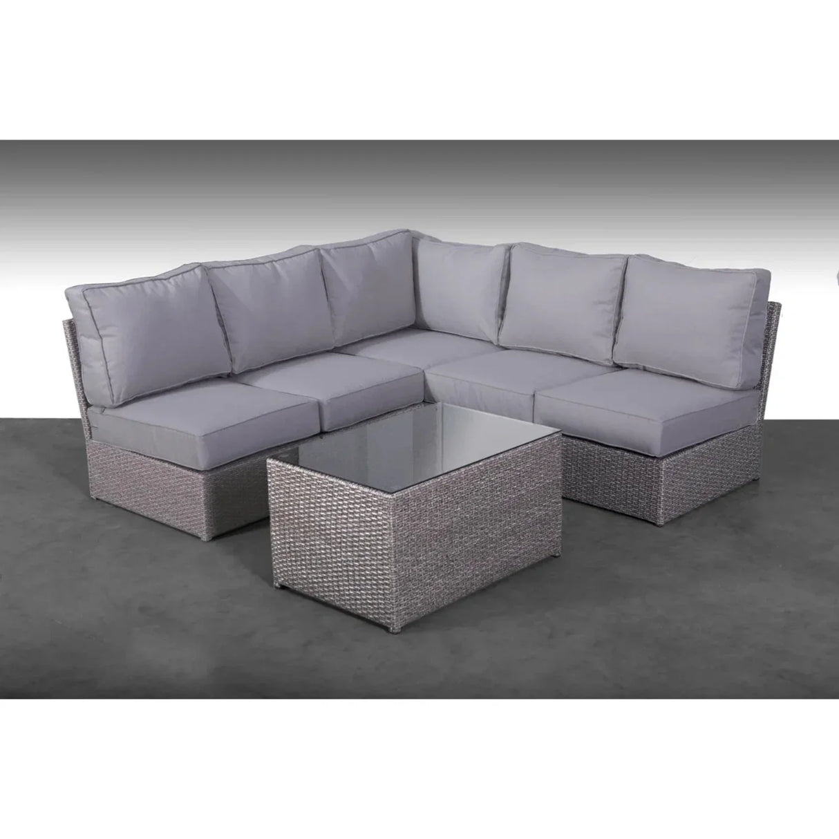 Modern Patio 6-Piece Modular Sectional Seating Set - Omega Lifestyles
