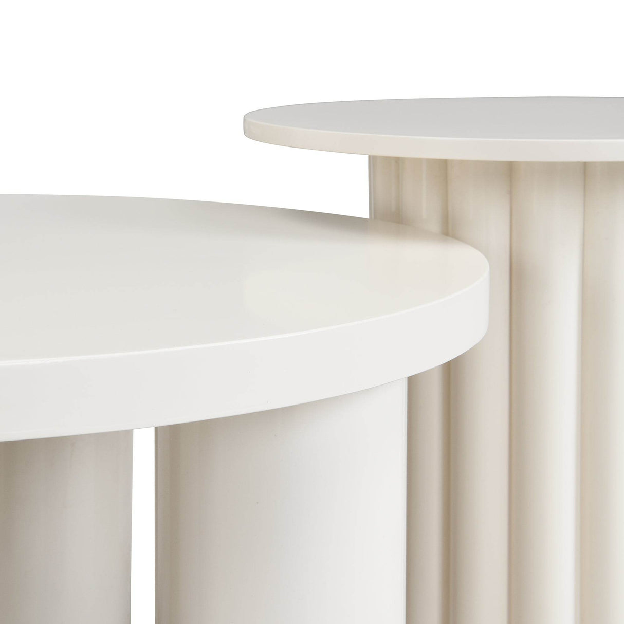 Set Of 2 Modern Roman Column MDF Coffee Tables - Sleep Galleria