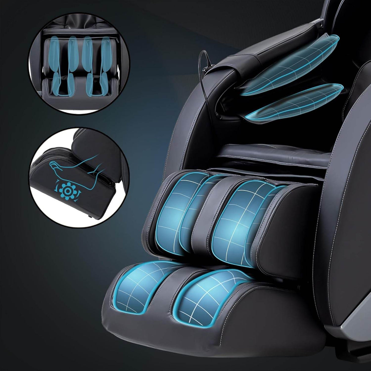 2025 A303 Massage Chair Irest System, Full Body with Heat, Zero Gravity, SL Track Shiatsu Recliner with Automatic Body Scan, Footrest Calfrest Exntension (Black)