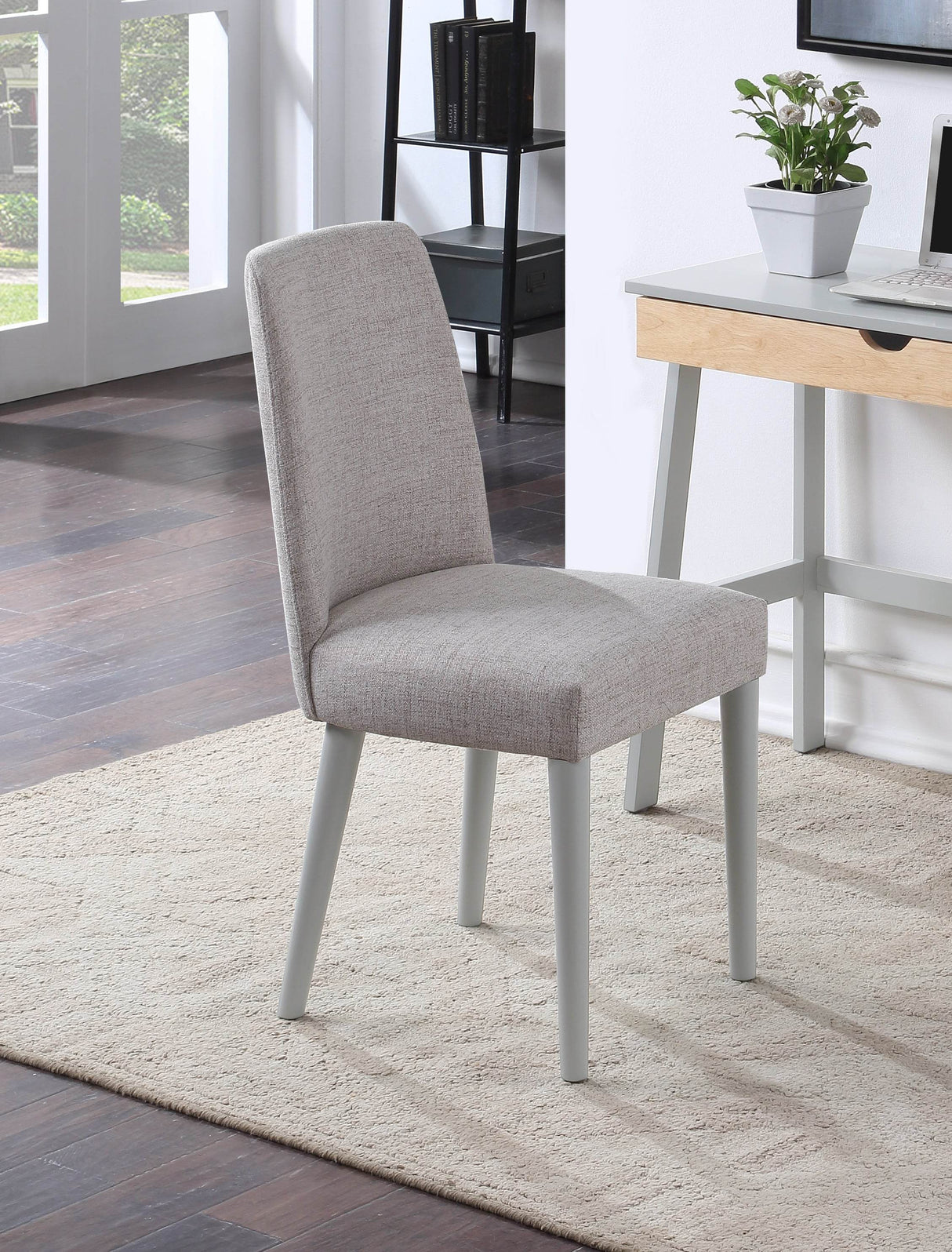 Taylor Solid Wood Gray Fabric Task Chair