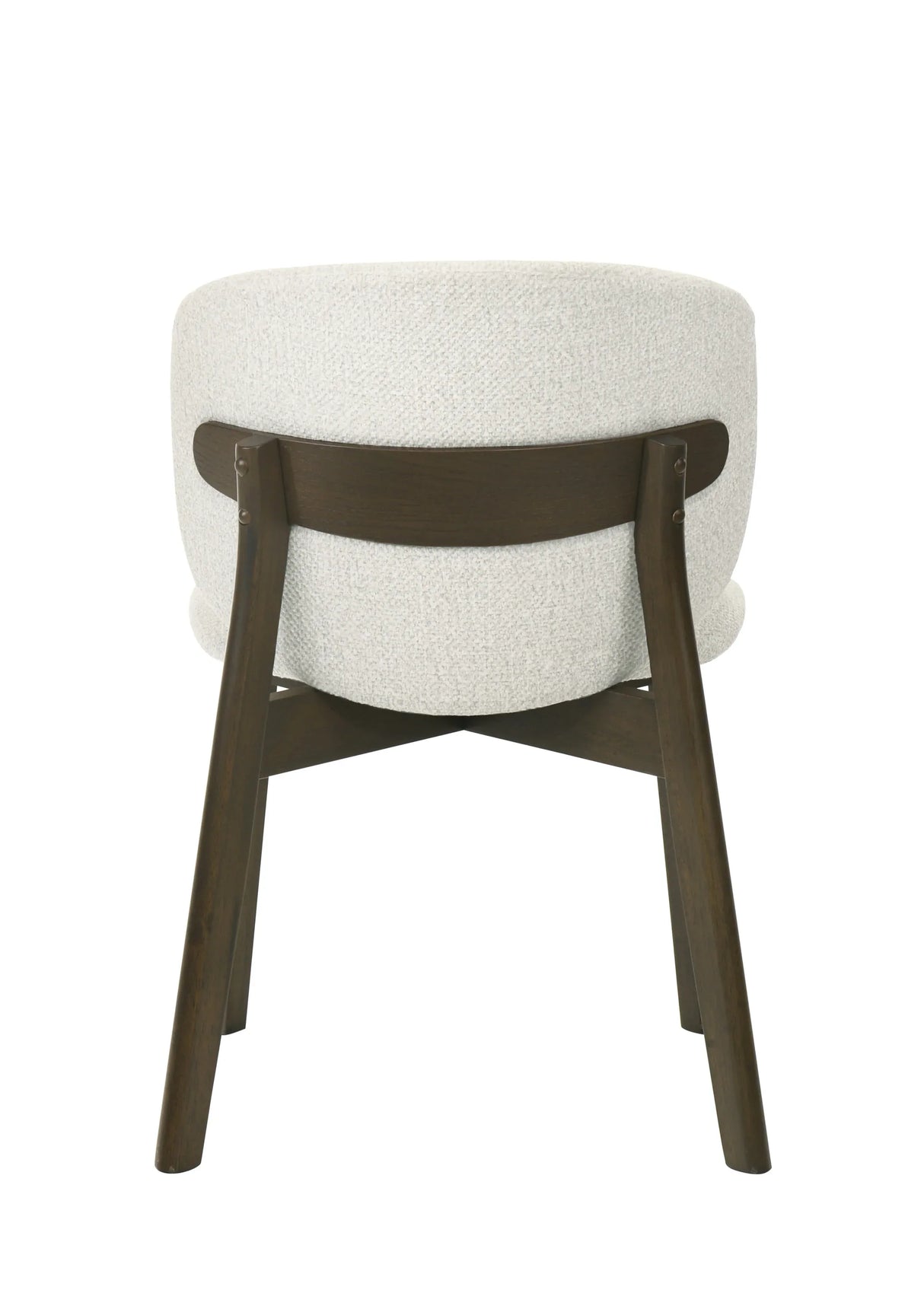 Contemporary Padded Gray Chenille Walnut Side Chair Set - Omega Lifestyles