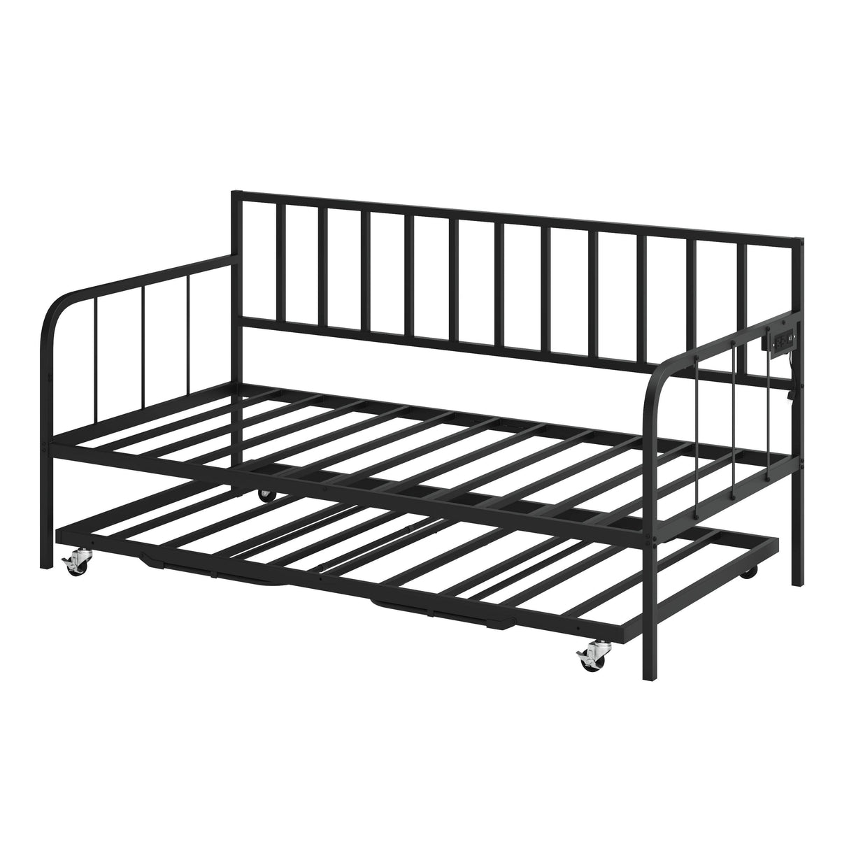 Twin Metal Daybed With Trundle Sofa Bed Frame - Omega Lifestyles