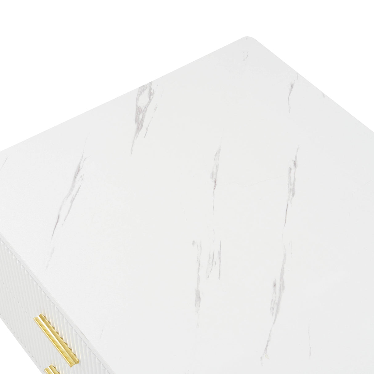 Modern White MDF Coffee Table With Storage Drawers And Lighting - Sleep Galleria