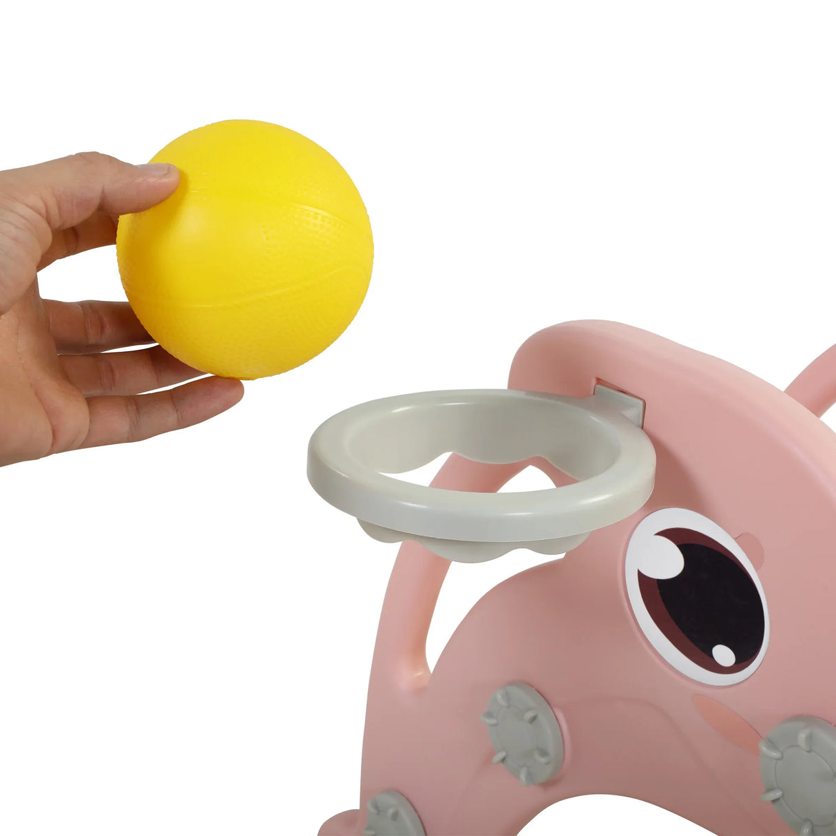 2-in-1 Toddler HDPE Slide With Basketball Hoop - Omega Lifestyles